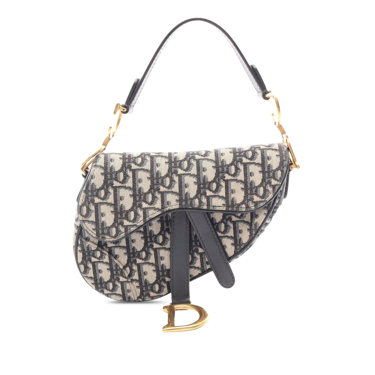 Dior Mini Oblique Canvas Saddle Bag