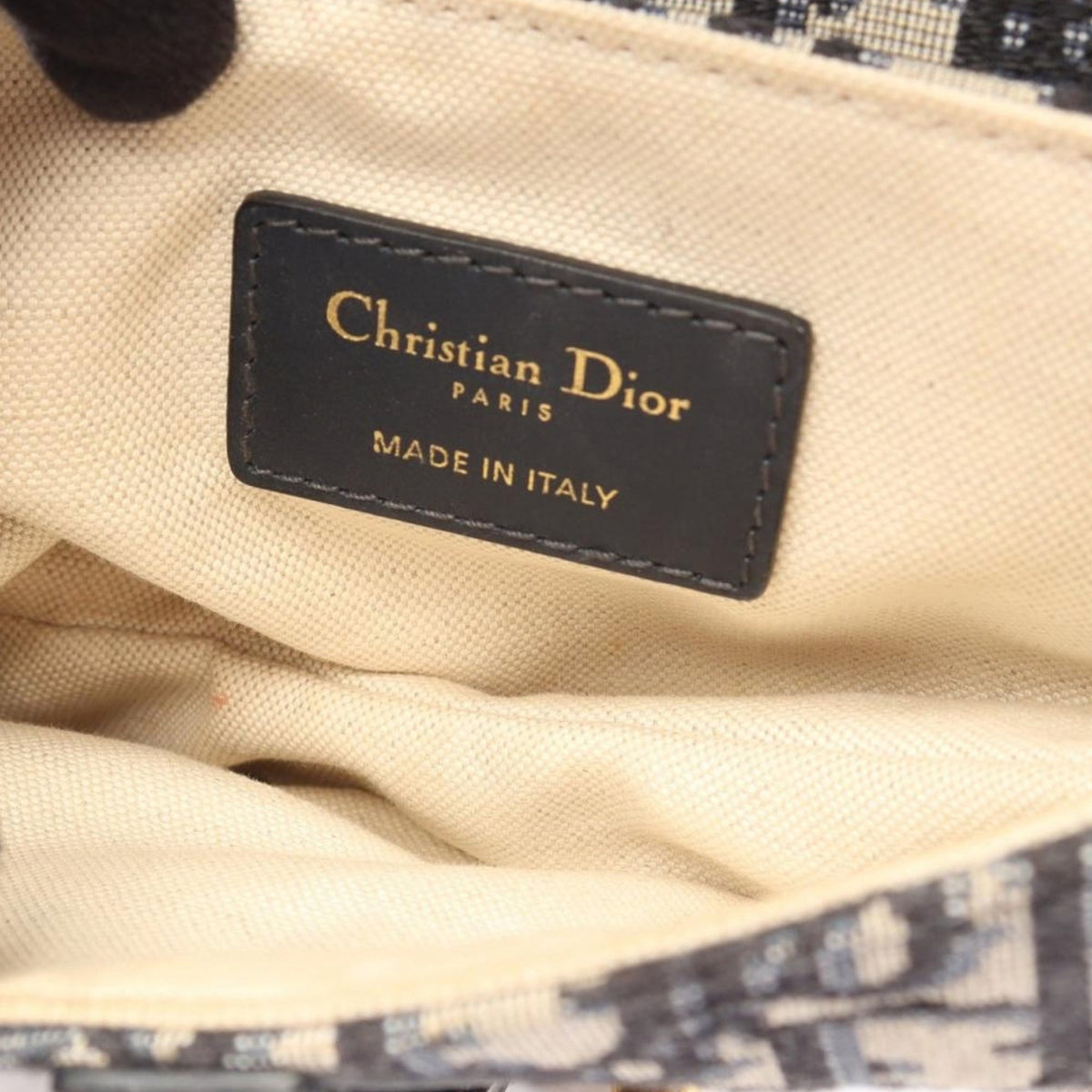 Dior Mini Oblique Canvas Saddle Bag
