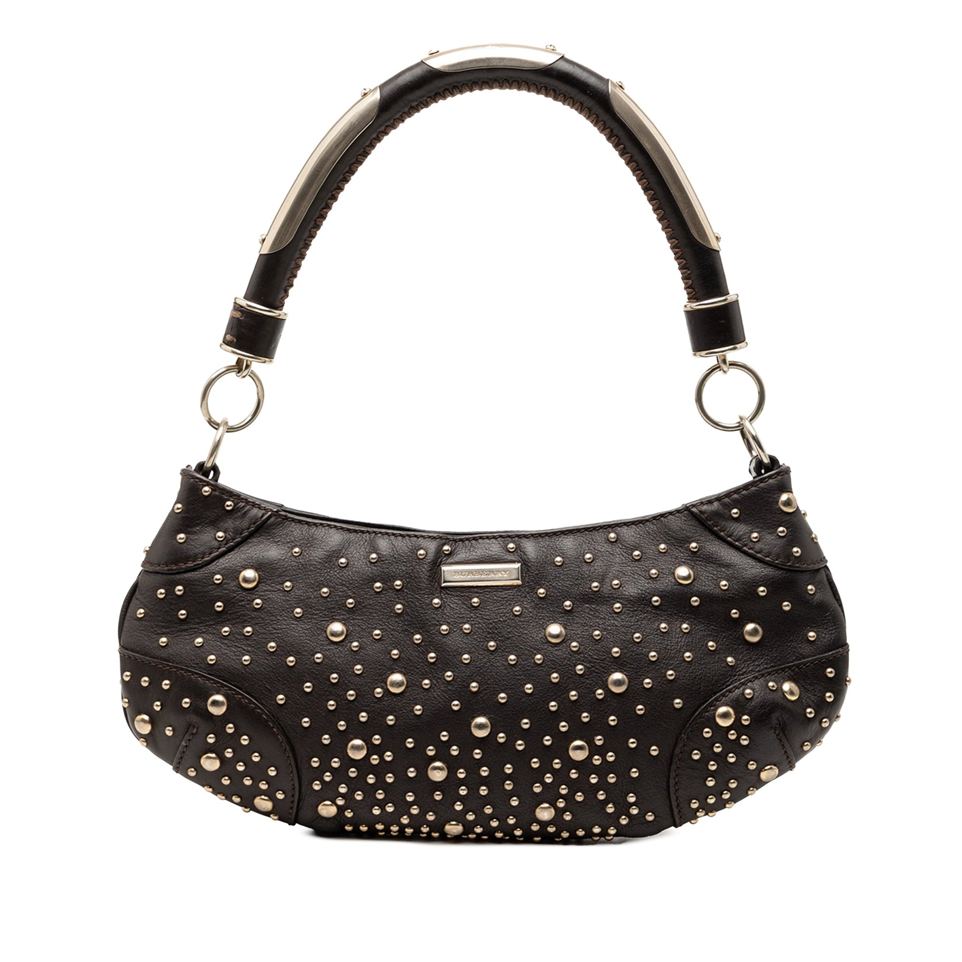 Burberry Studded Calfskin Cadet Satchel