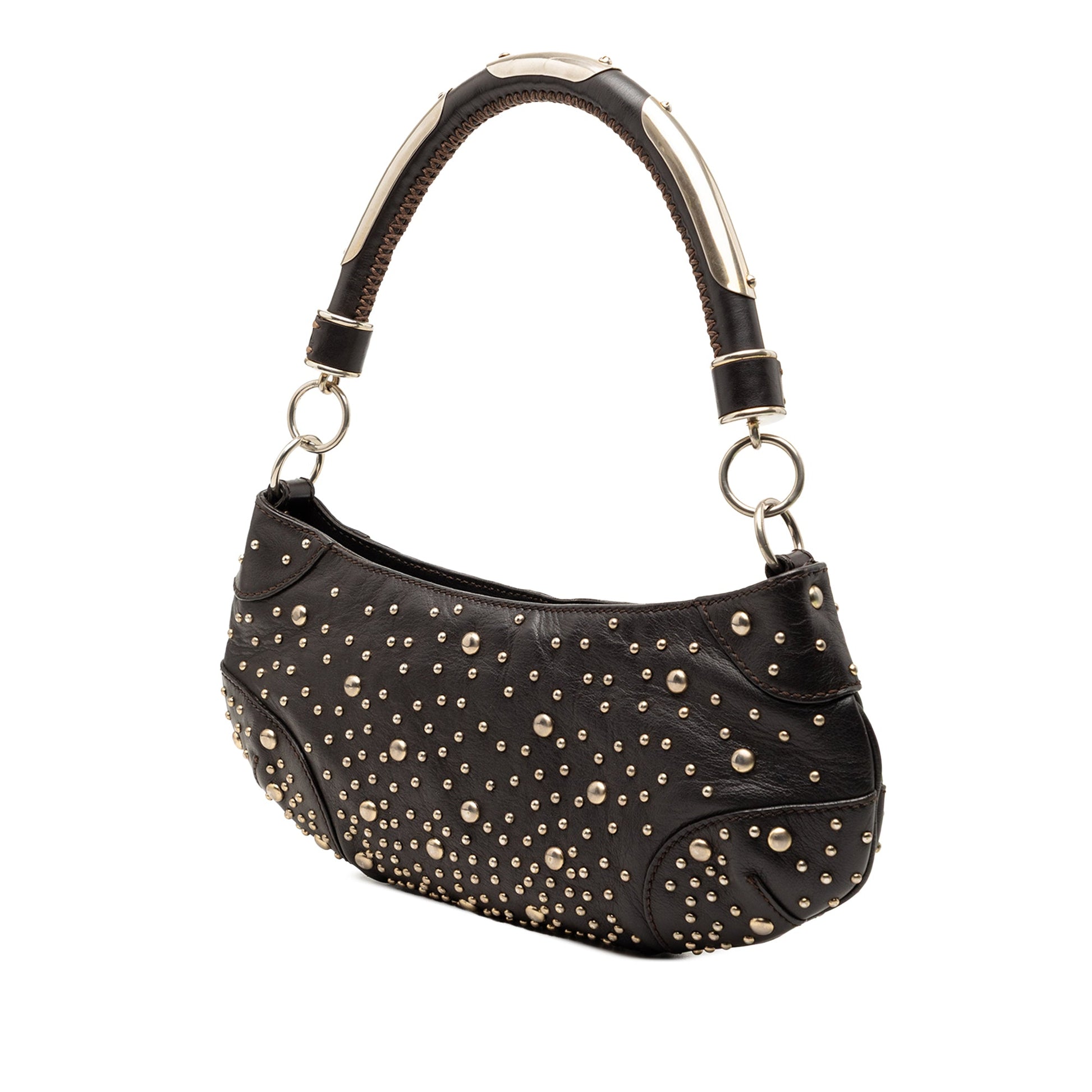 Burberry Studded Calfskin Cadet Satchel