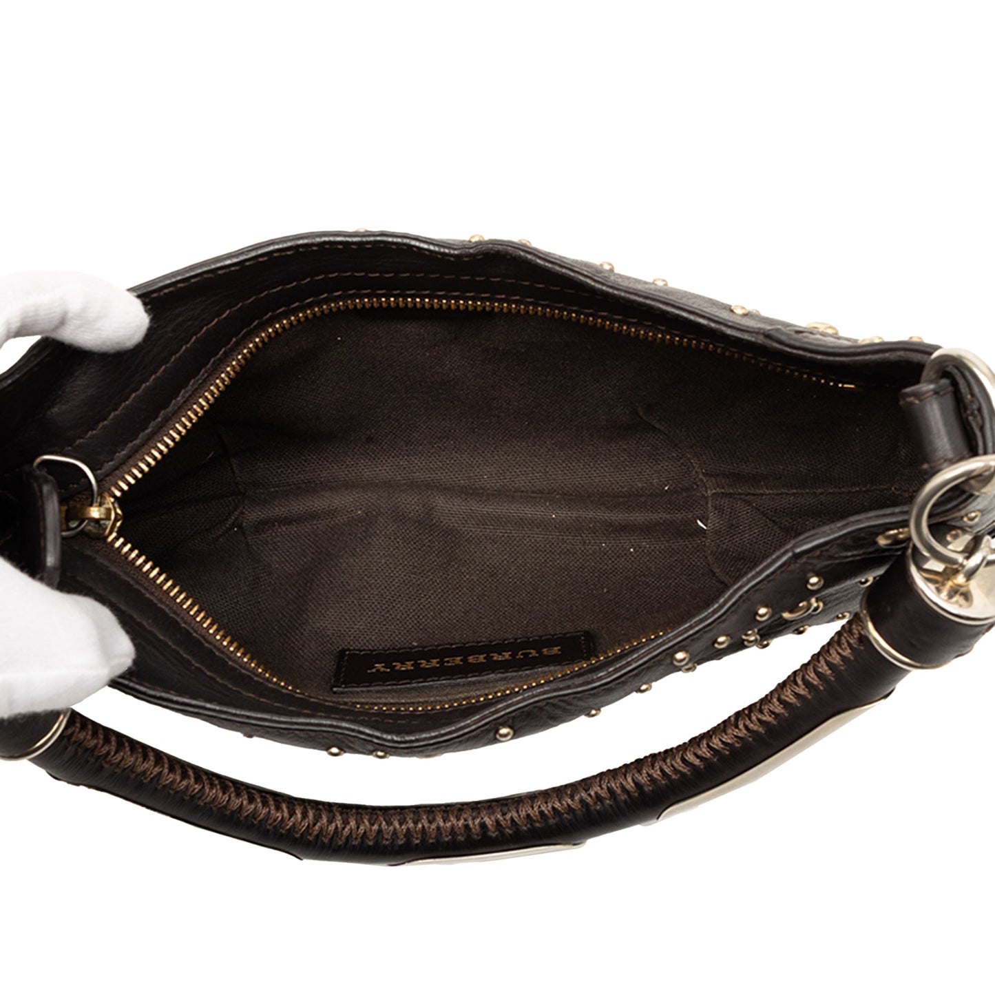 Burberry Studded Calfskin Cadet Satchel