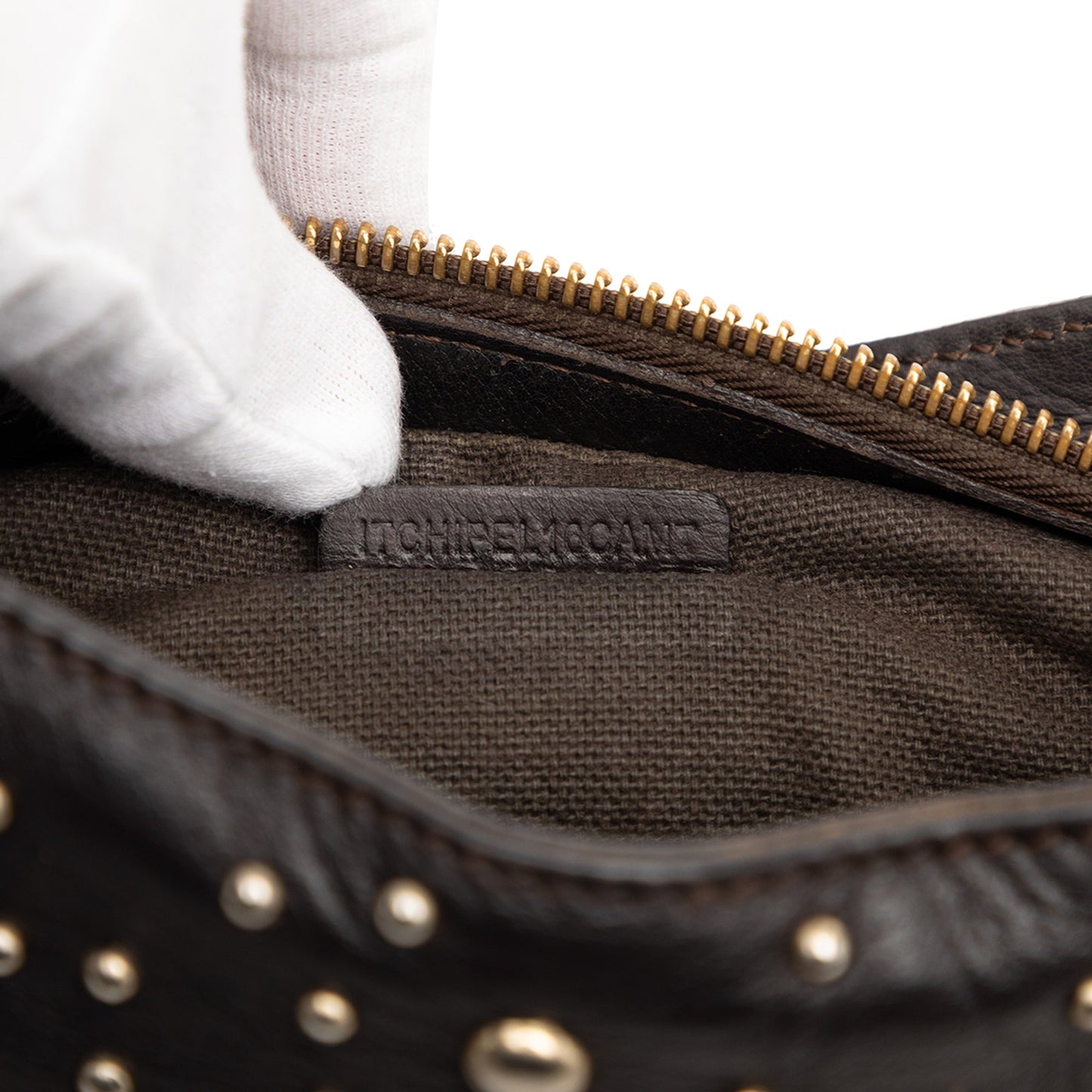 Burberry Studded Calfskin Cadet Satchel