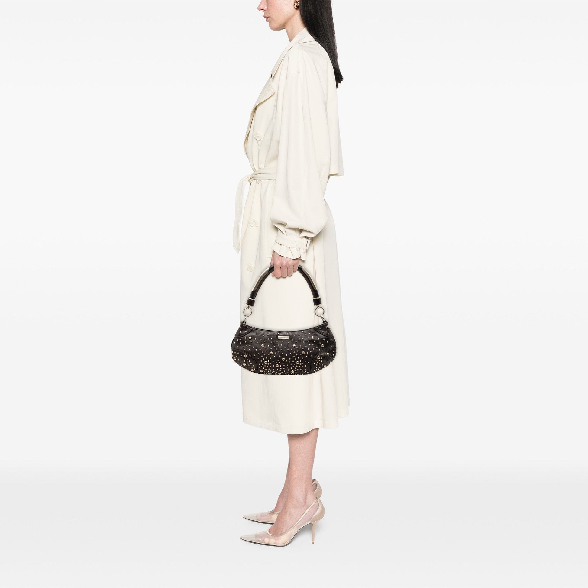 Burberry Studded Calfskin Cadet Satchel