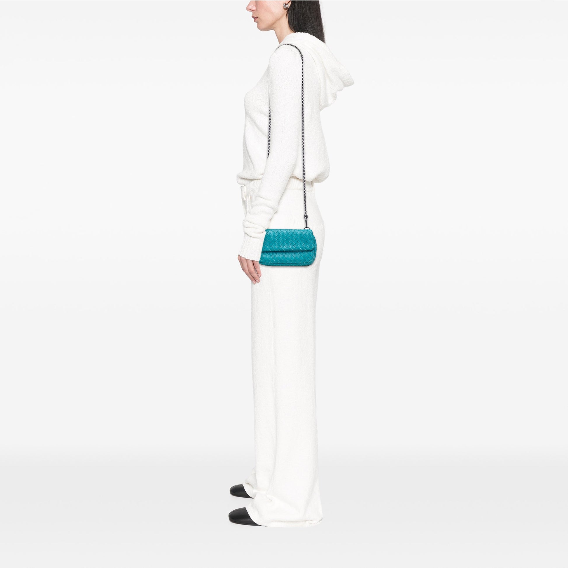 Bottega Veneta Mini Nappa Intrecciato Expandable Chain Crossbody