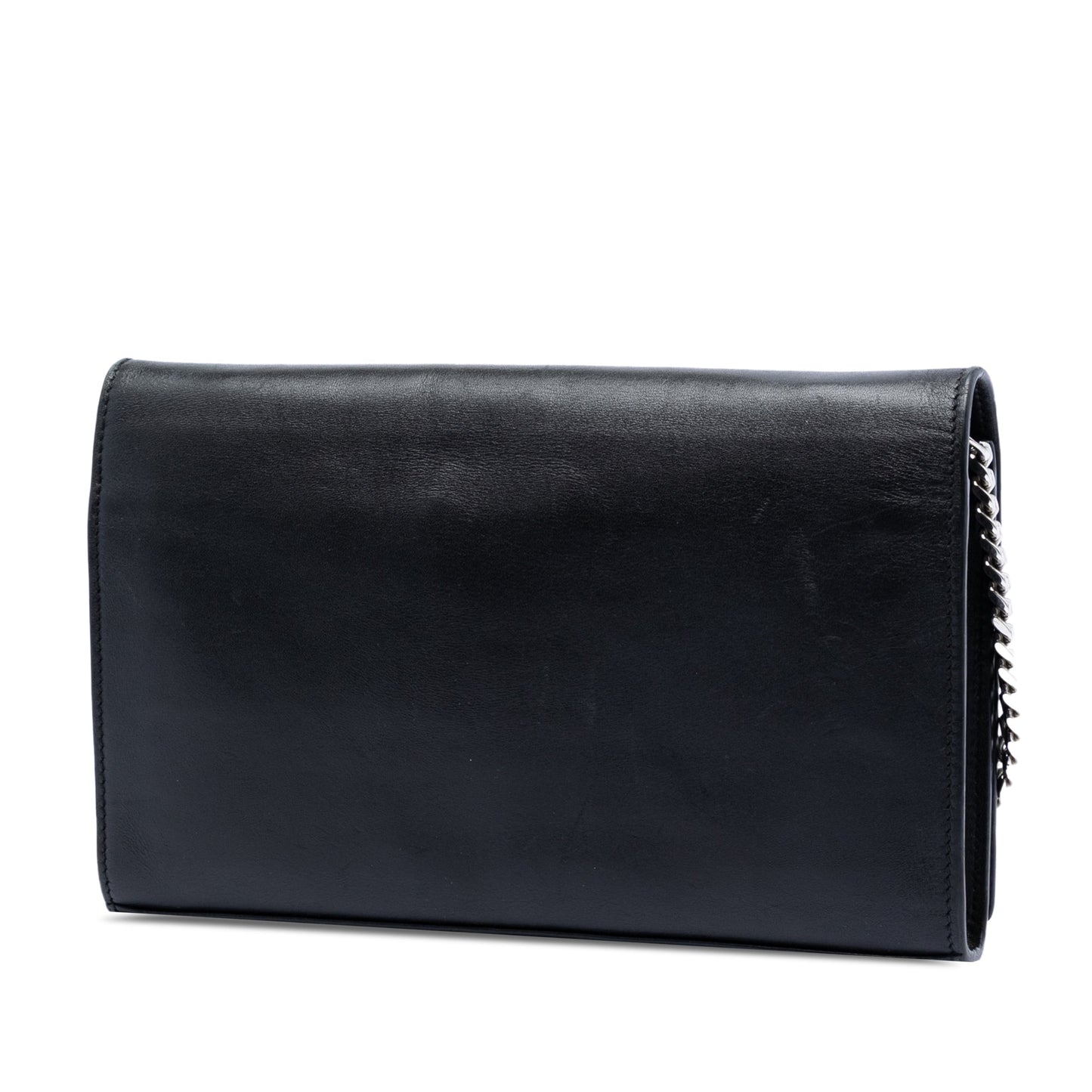 Saint Laurent Calfskin Monogram Star Kate Wallet On Chain