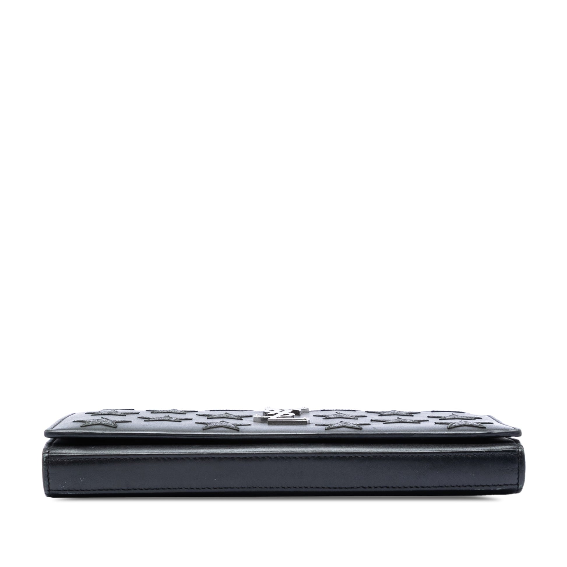 Saint Laurent Calfskin Monogram Star Kate Wallet On Chain