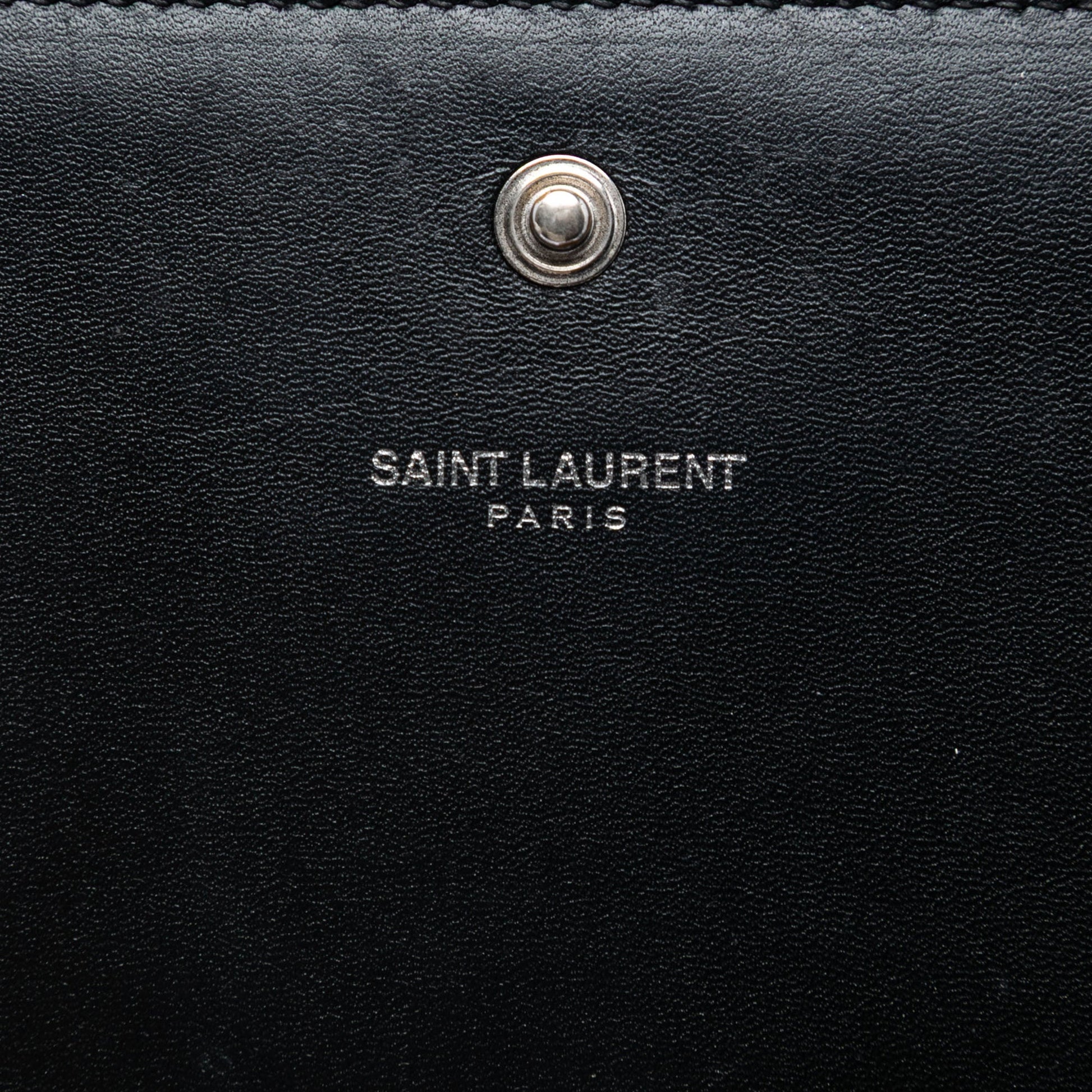 Saint Laurent Calfskin Monogram Star Kate Wallet On Chain