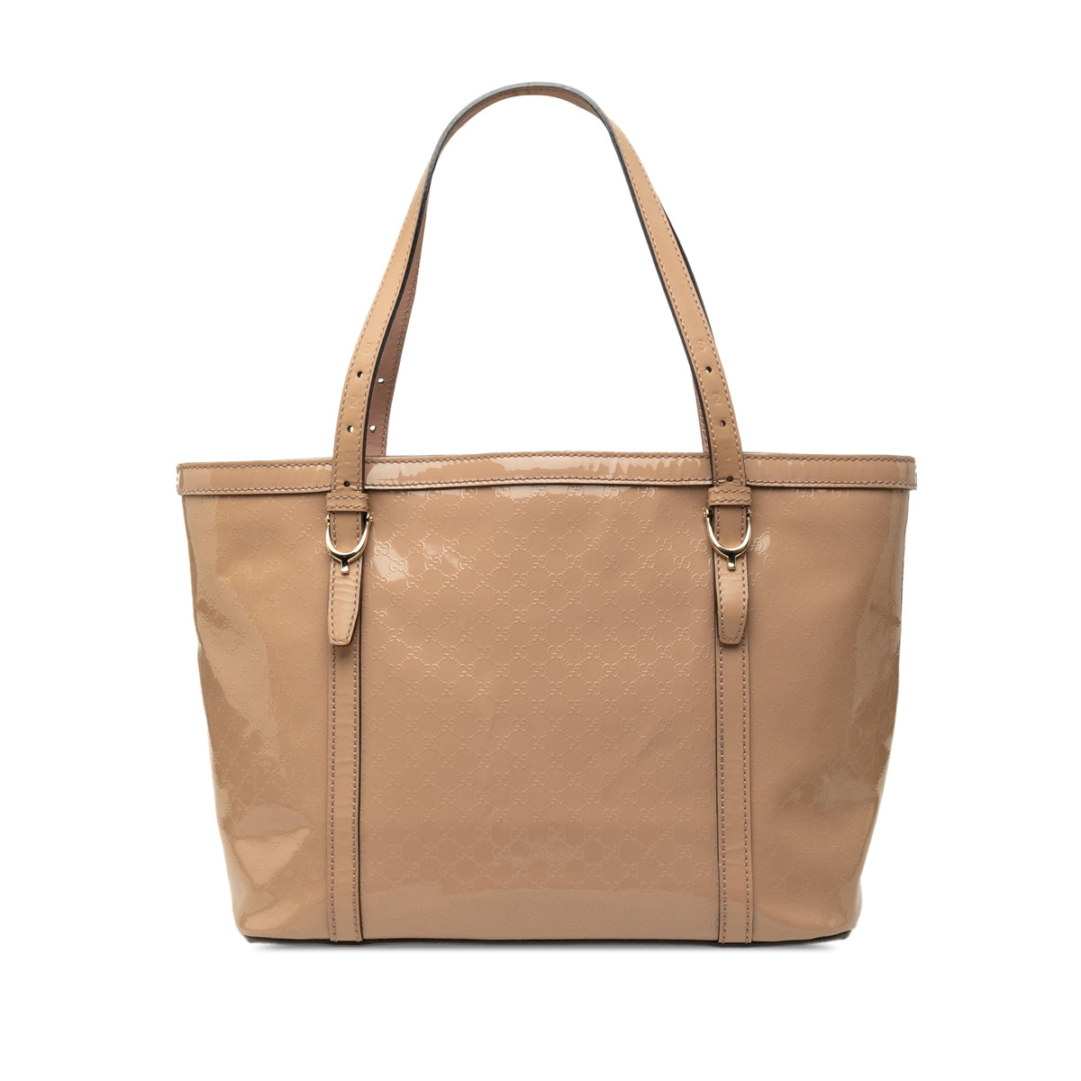 Gucci Patent Microguccissima Nice Tote — Pink
