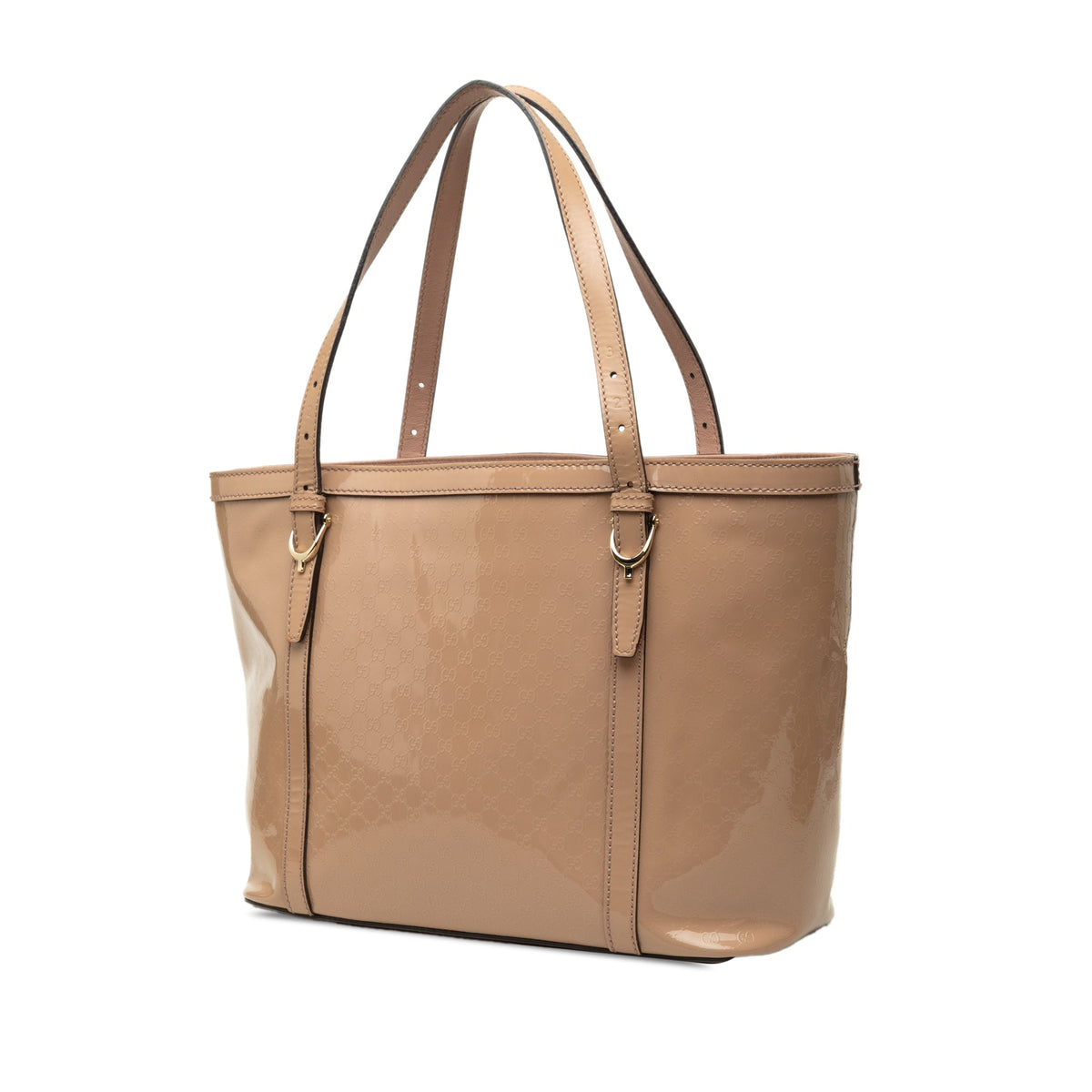 Gucci Patent Microguccissima Nice Tote — Pink