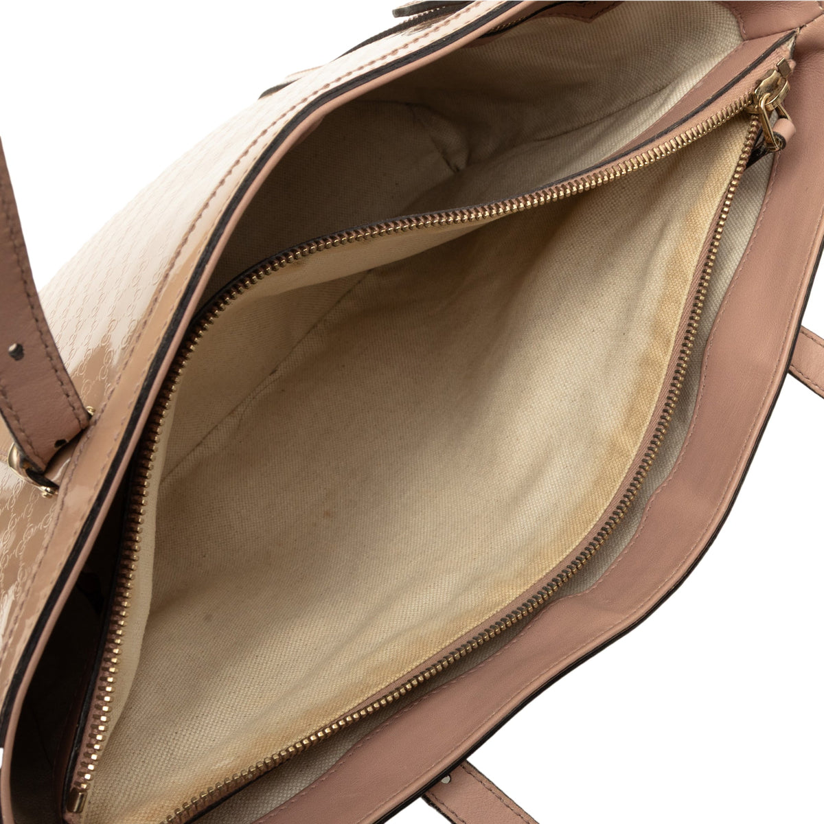 Gucci Patent Microguccissima Nice Tote — Pink