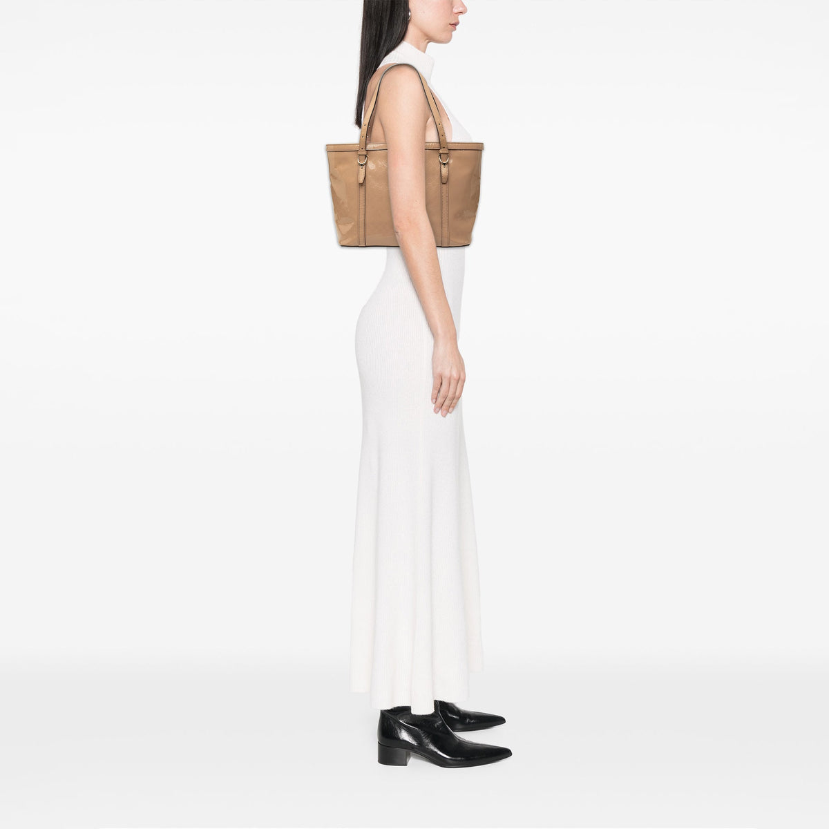 Gucci Patent Microguccissima Nice Tote — Pink