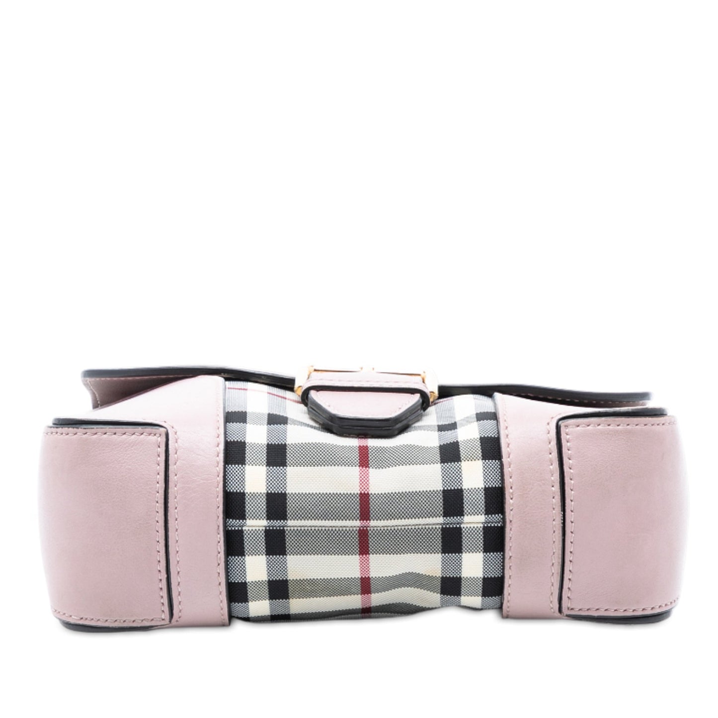 Burberry Small Haymarket Check Trimmed Leather Dickens Crossbody