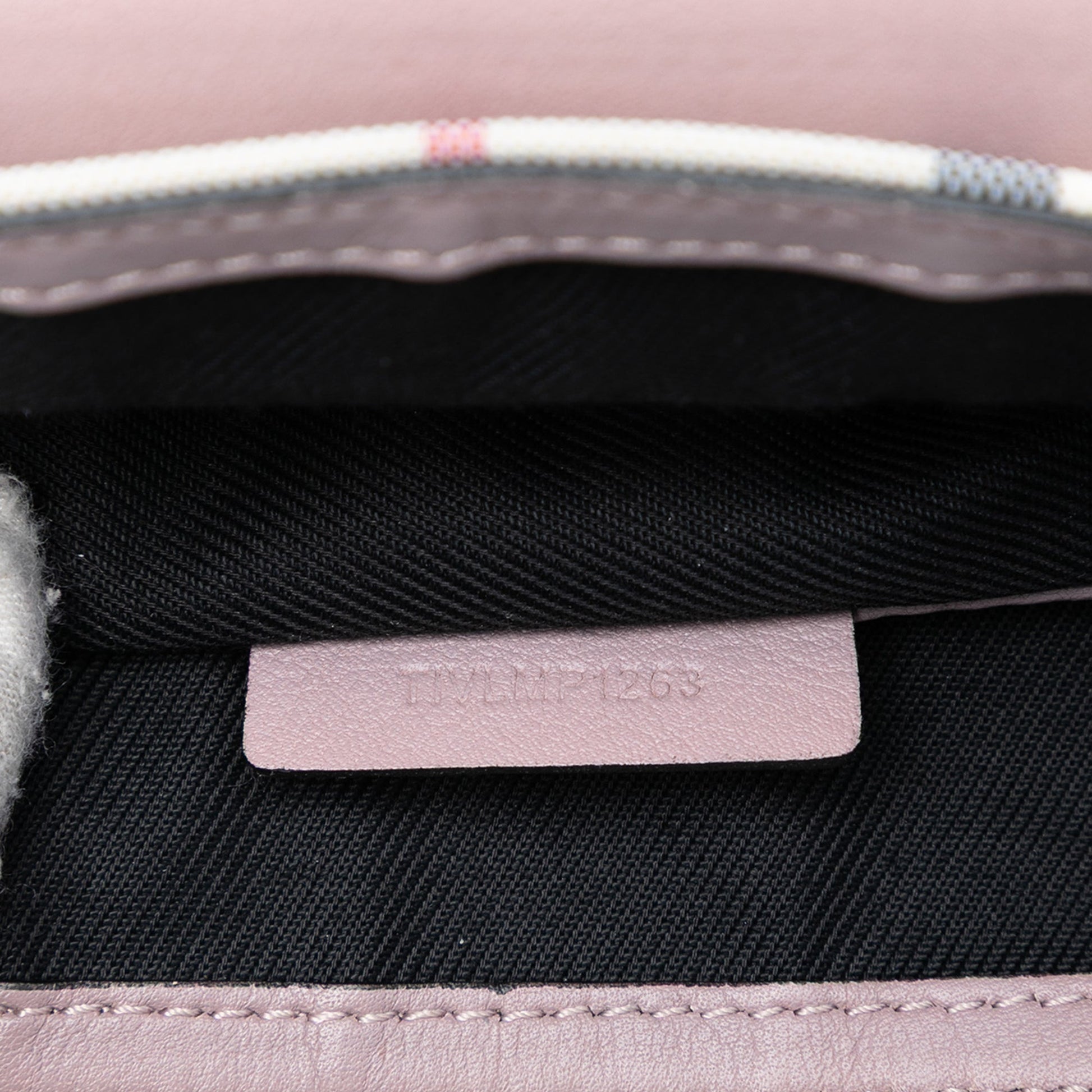 Burberry Small Haymarket Check Trimmed Leather Dickens Crossbody