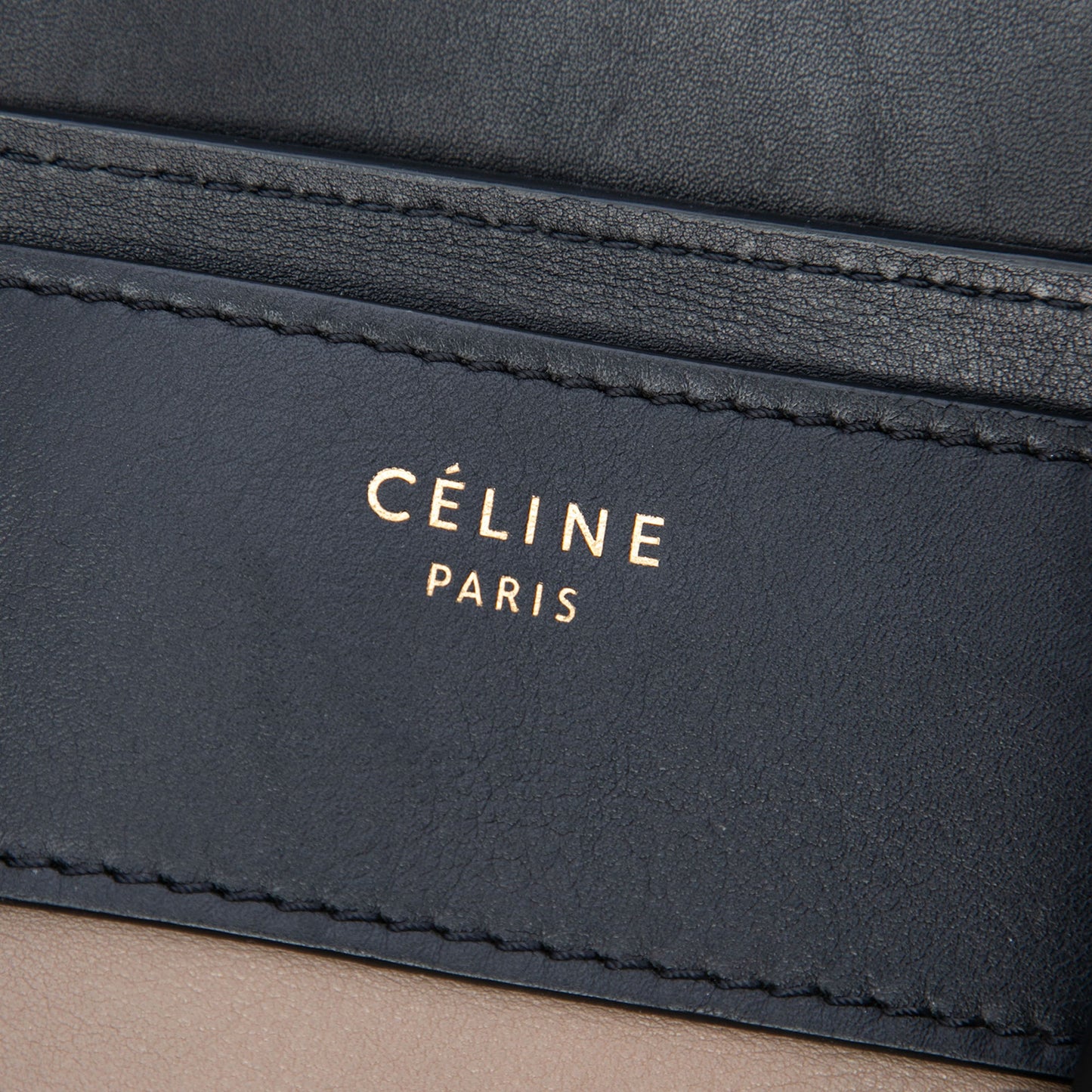 Celine Mini Tricolor Calfskin and Suede Luggage Tote