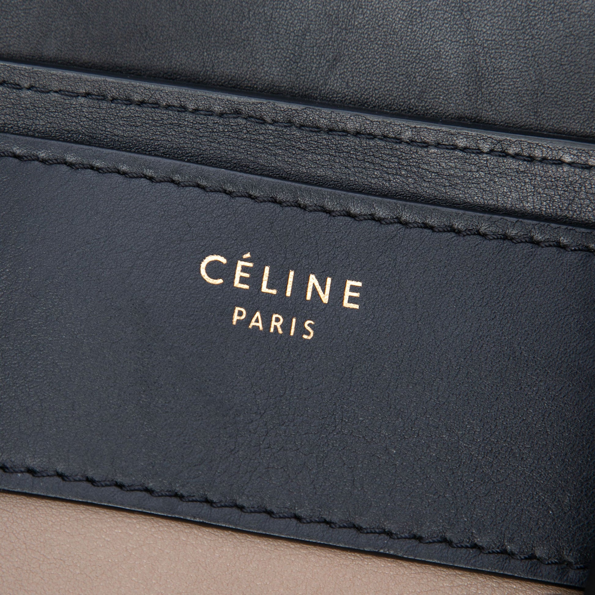 Celine Mini Tricolor Calfskin and Suede Luggage Tote