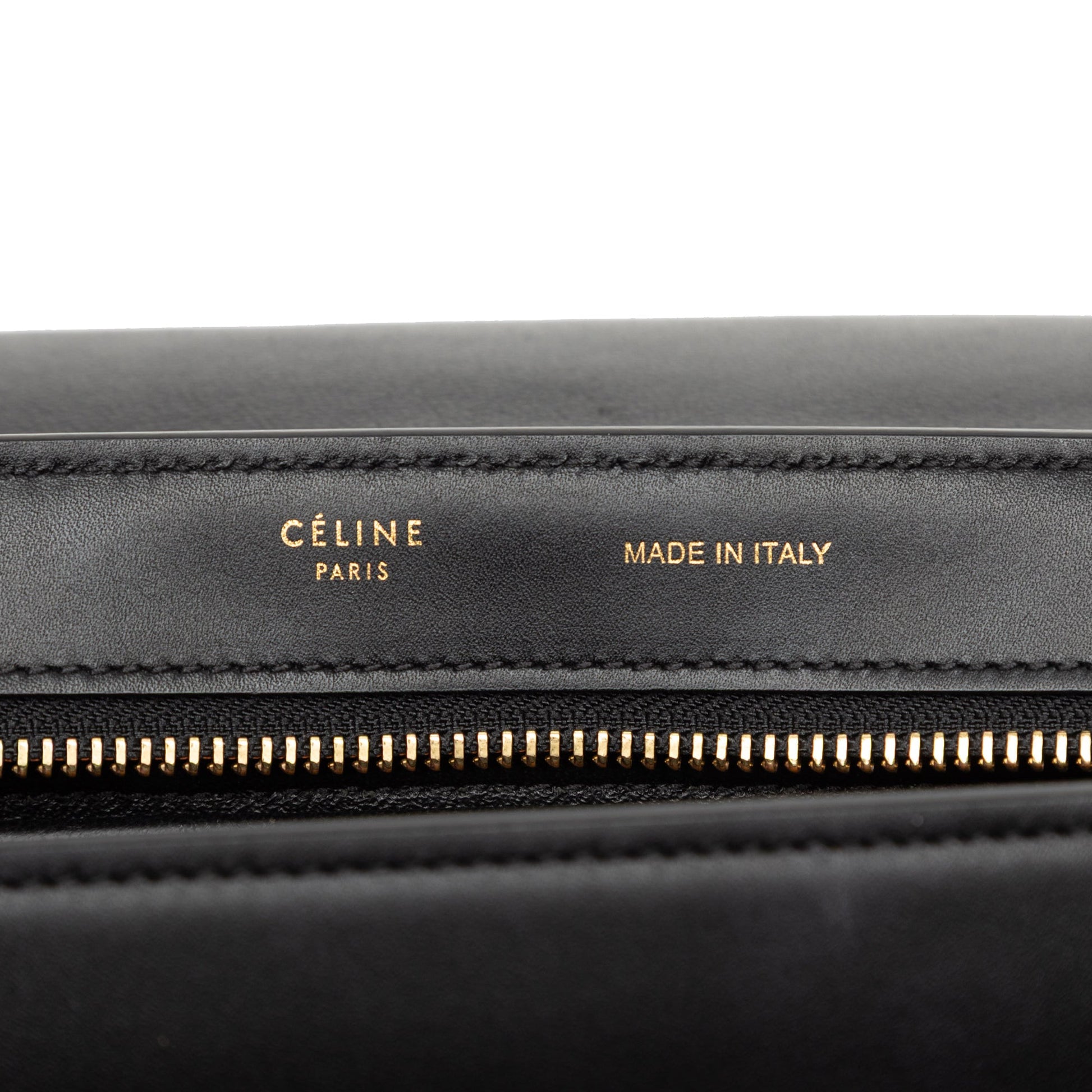 Celine Small Tricolor Leather Trapeze Satchel