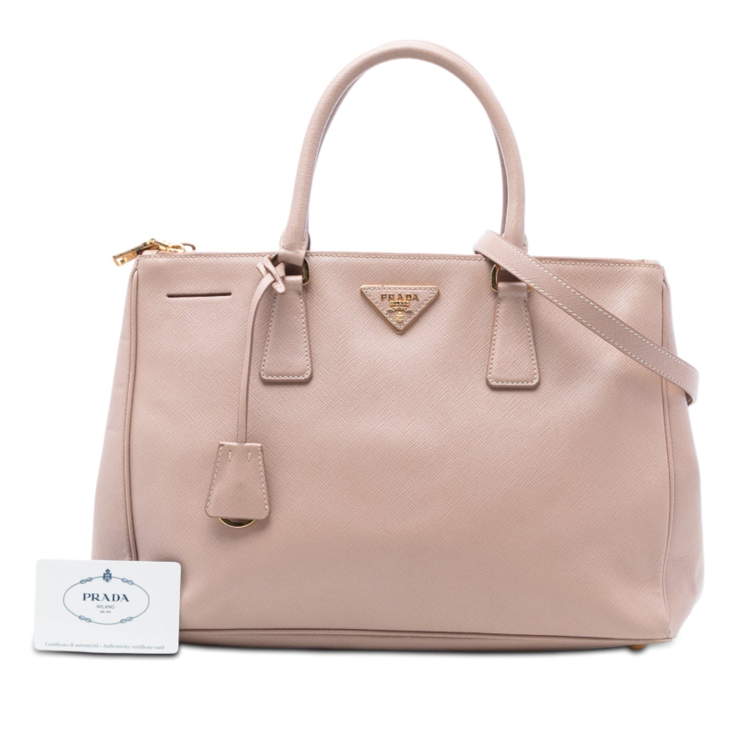 Prada Medium Saffiano Lux Galleria Double Zip Tote