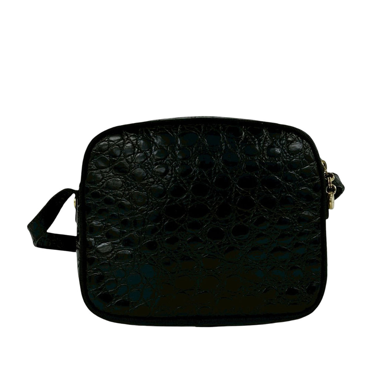 Ferragamo Croc Embossed Leather Vara Crossbody