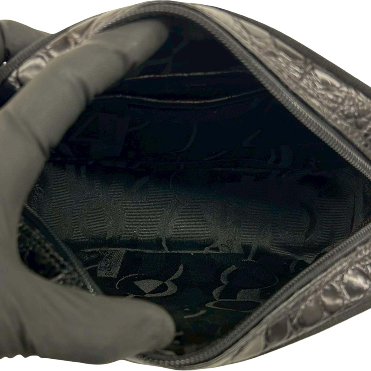Ferragamo Croc Embossed Leather Vara Crossbody