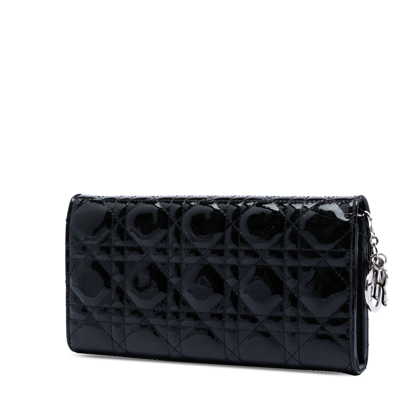 Dior Patent Cannage Lady Dior Wallet On Chain