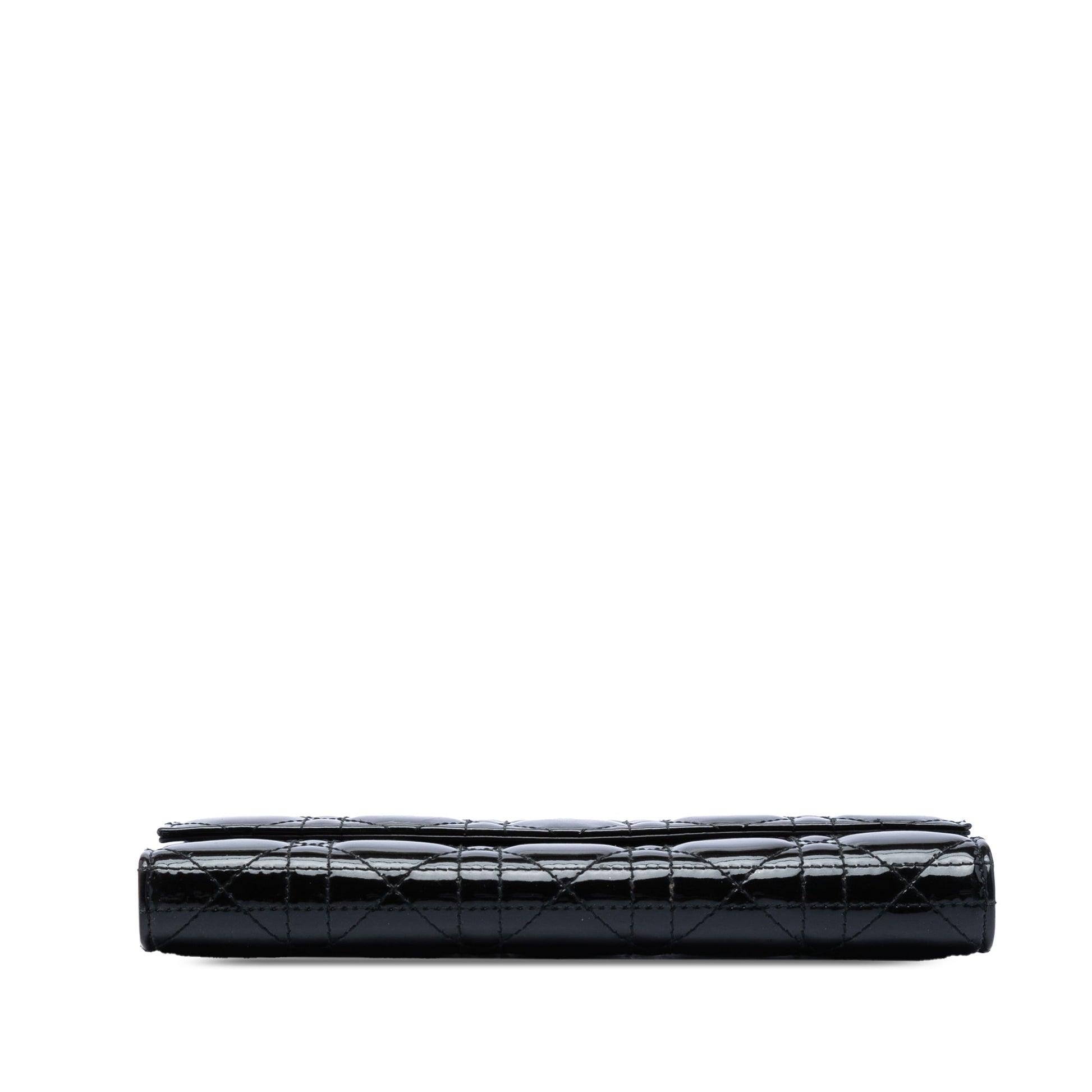 Dior Patent Cannage Lady Dior Wallet On Chain