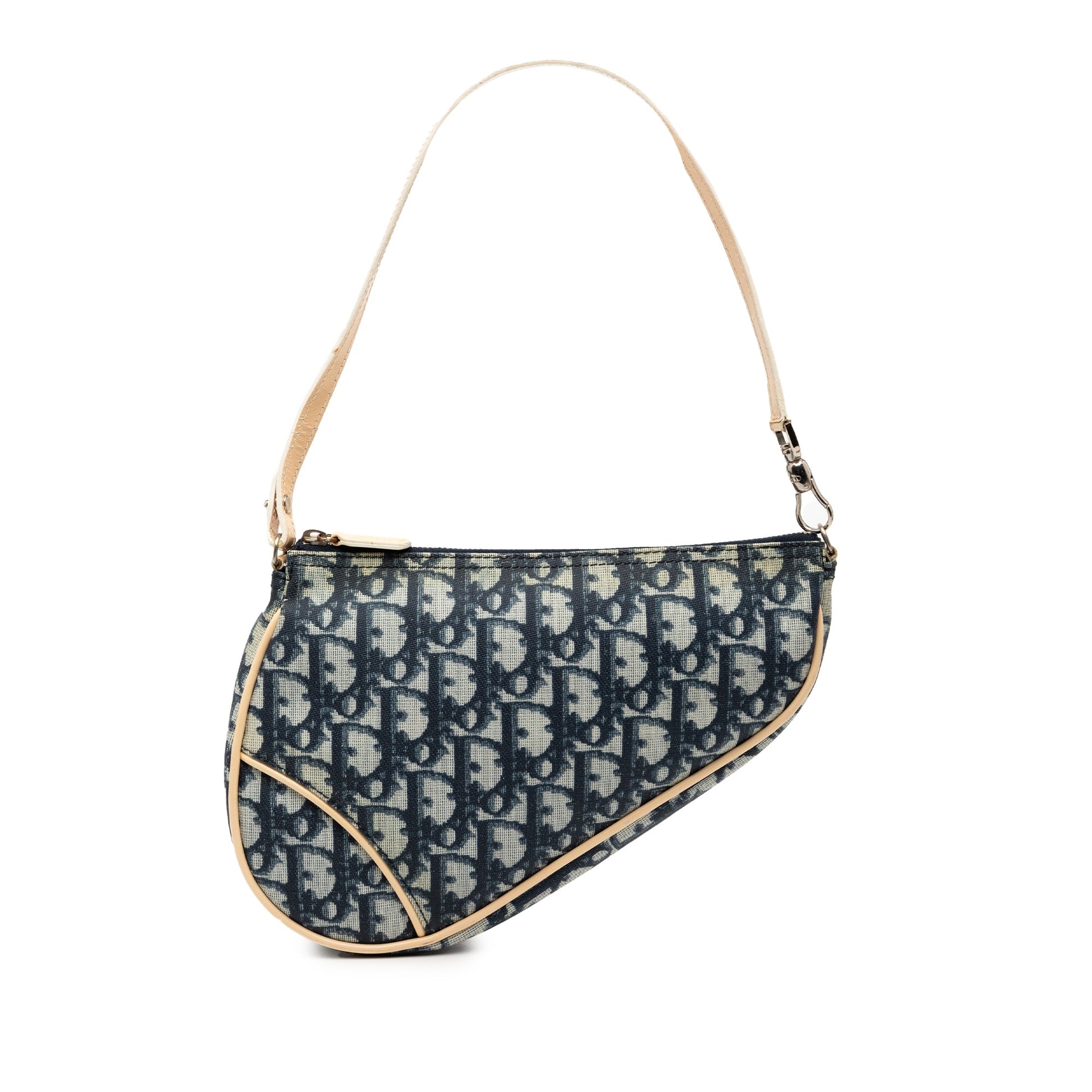 Dior Mini Diorissimo Coated Canvas Saddle Pochette
