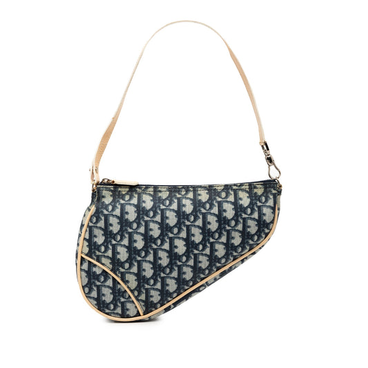 Dior Mini Diorissimo Coated Canvas Saddle Pochette