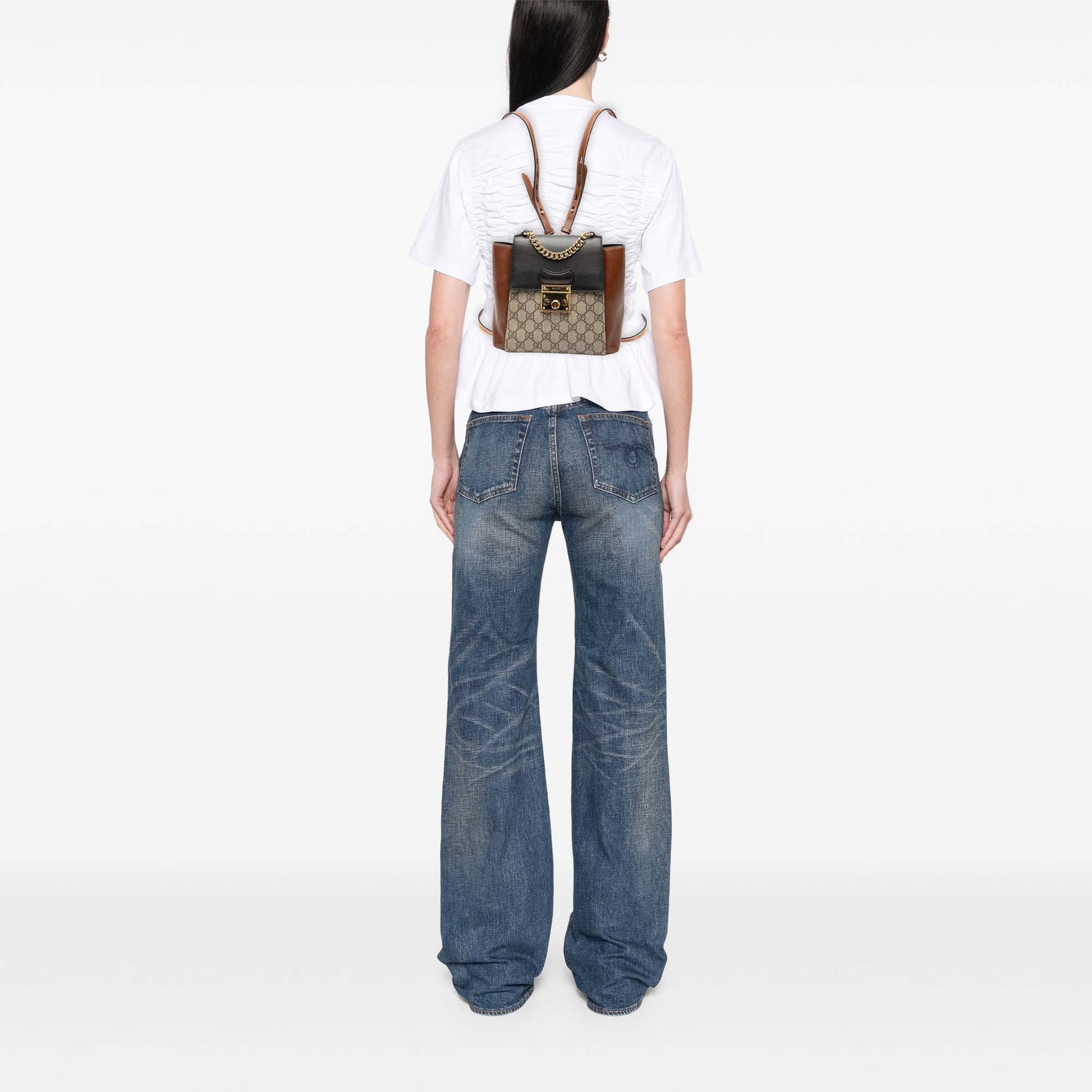 Gucci GG Supreme Padlock Backpack