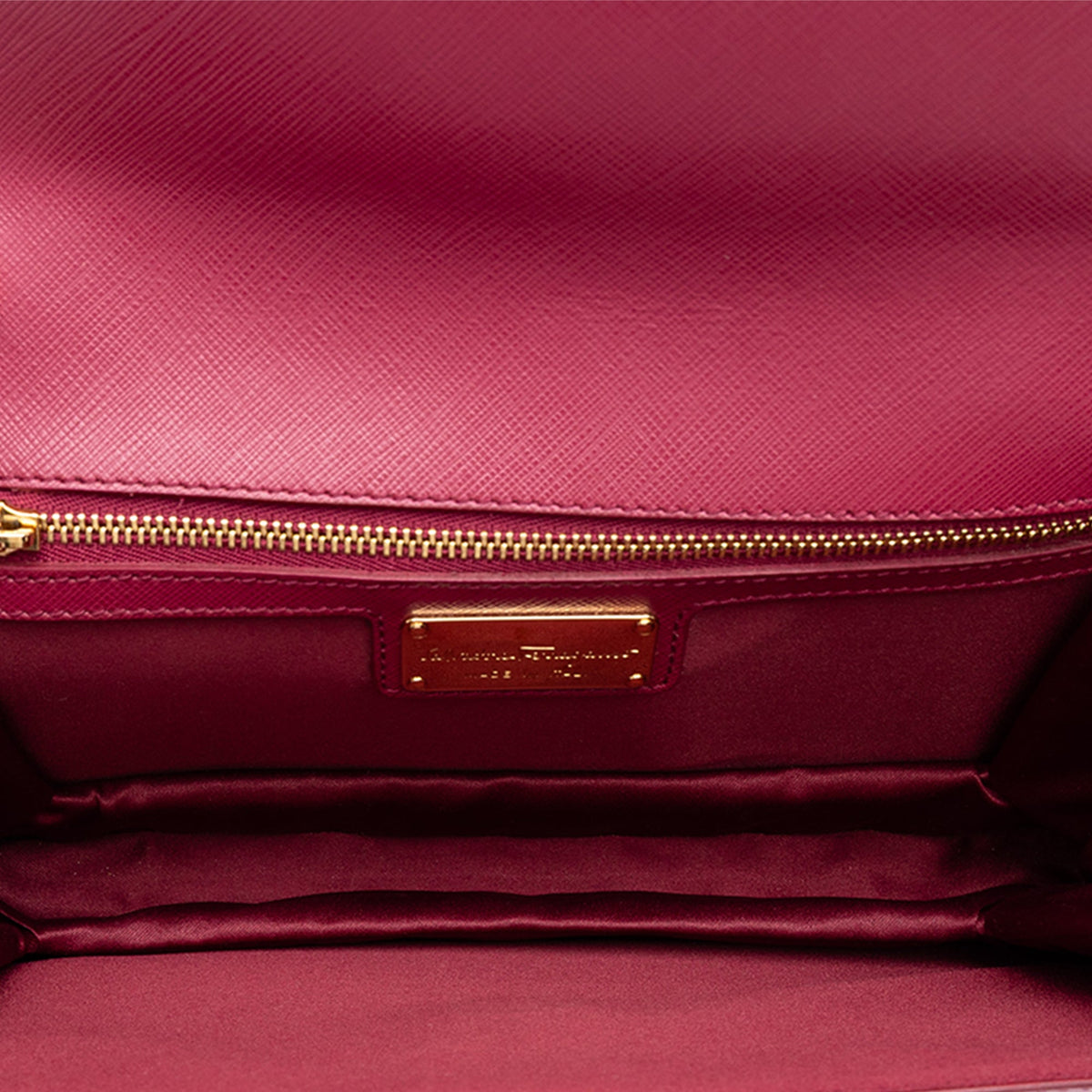 Ferragamo Medium Leather Vara Ginny Crossbody — Red