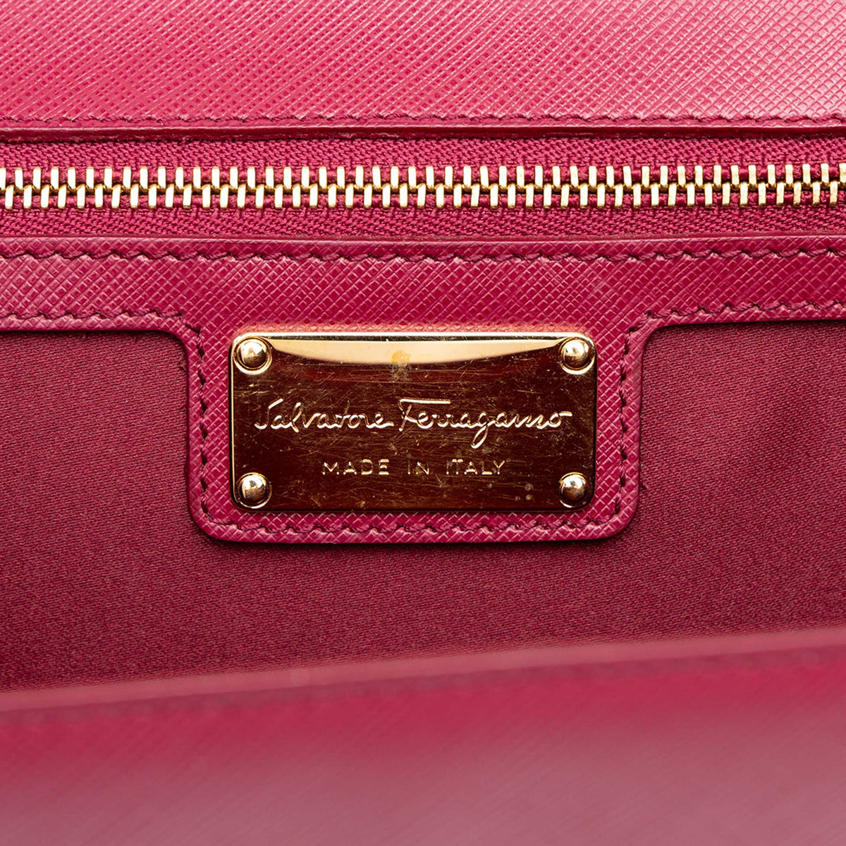 Ferragamo Medium Leather Vara Ginny Crossbody — Red