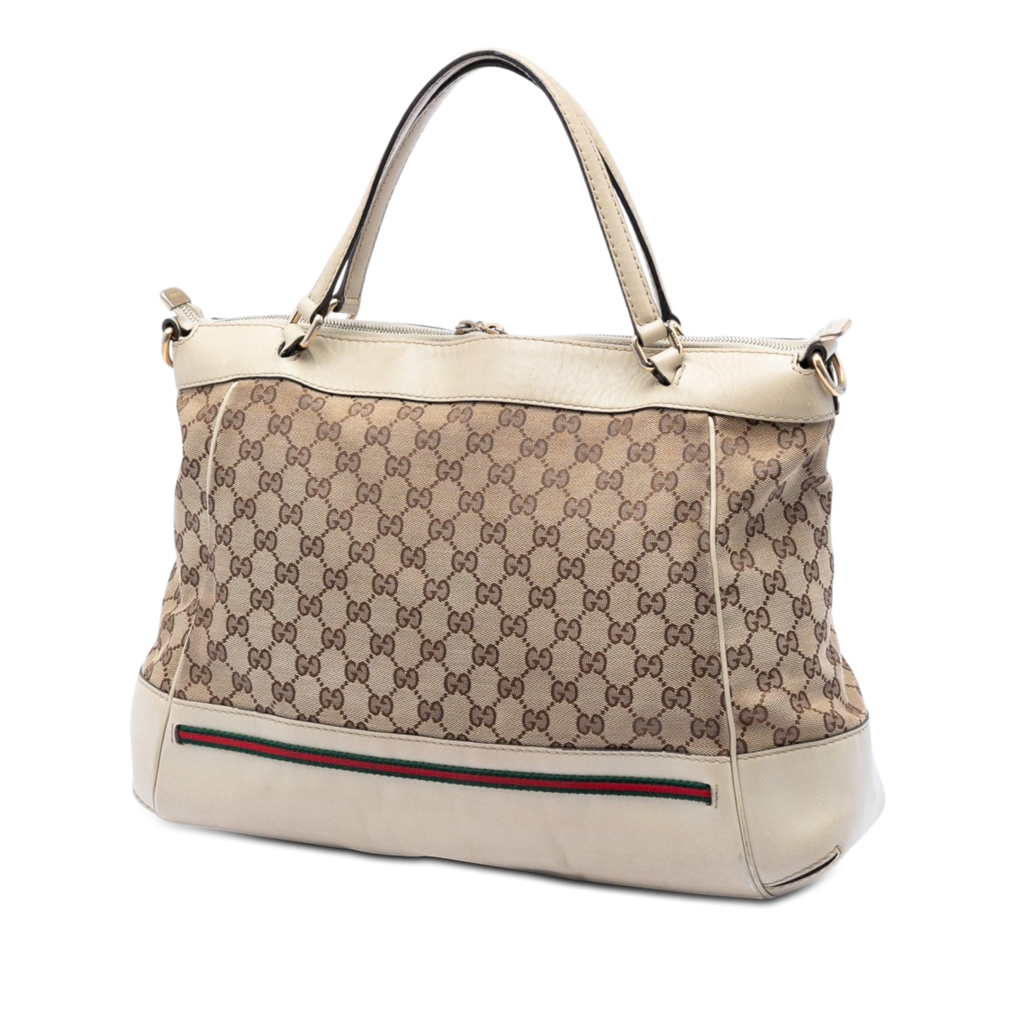 Gucci GG Canvas Web Mayfair Satchel