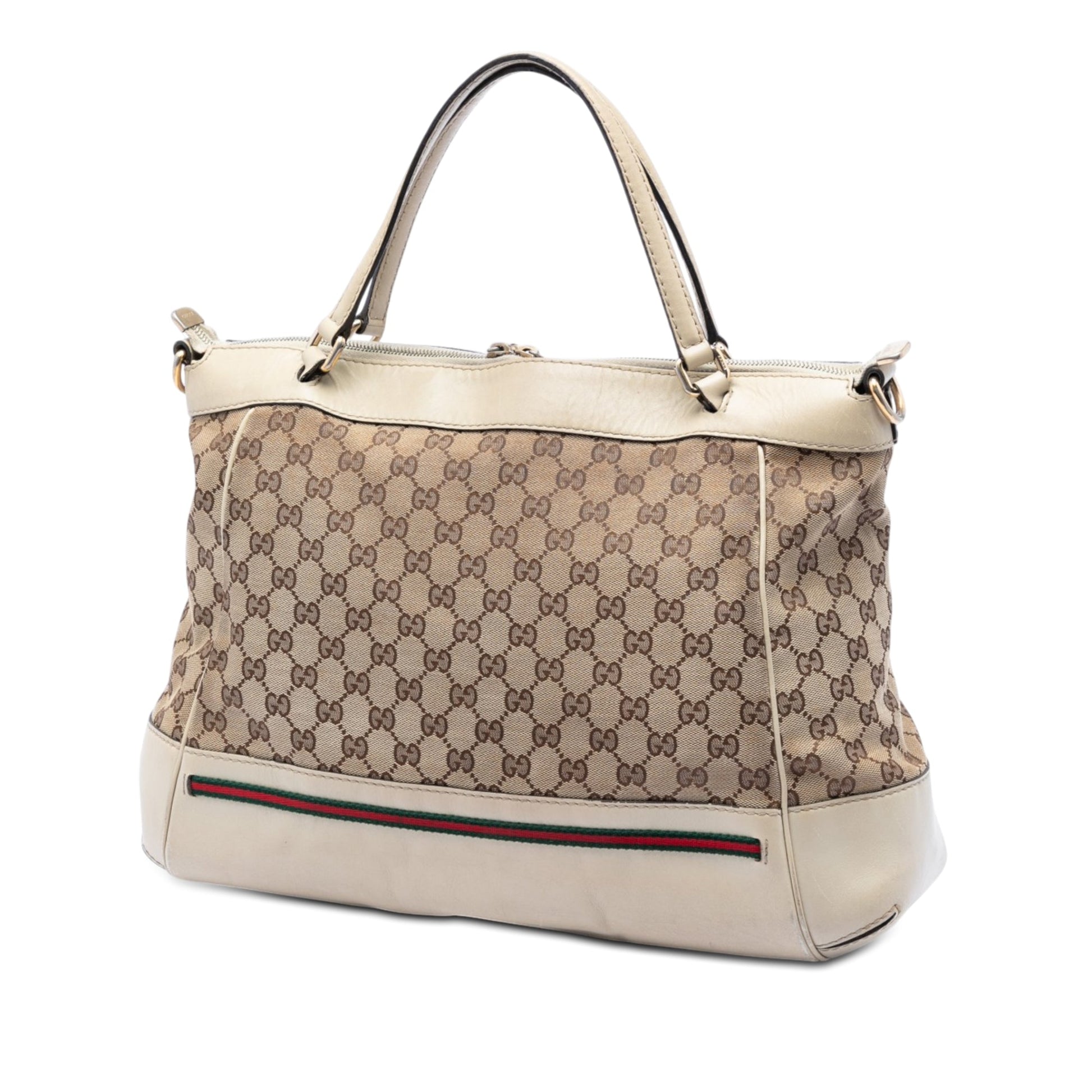 Gucci GG Canvas Web Mayfair Satchel