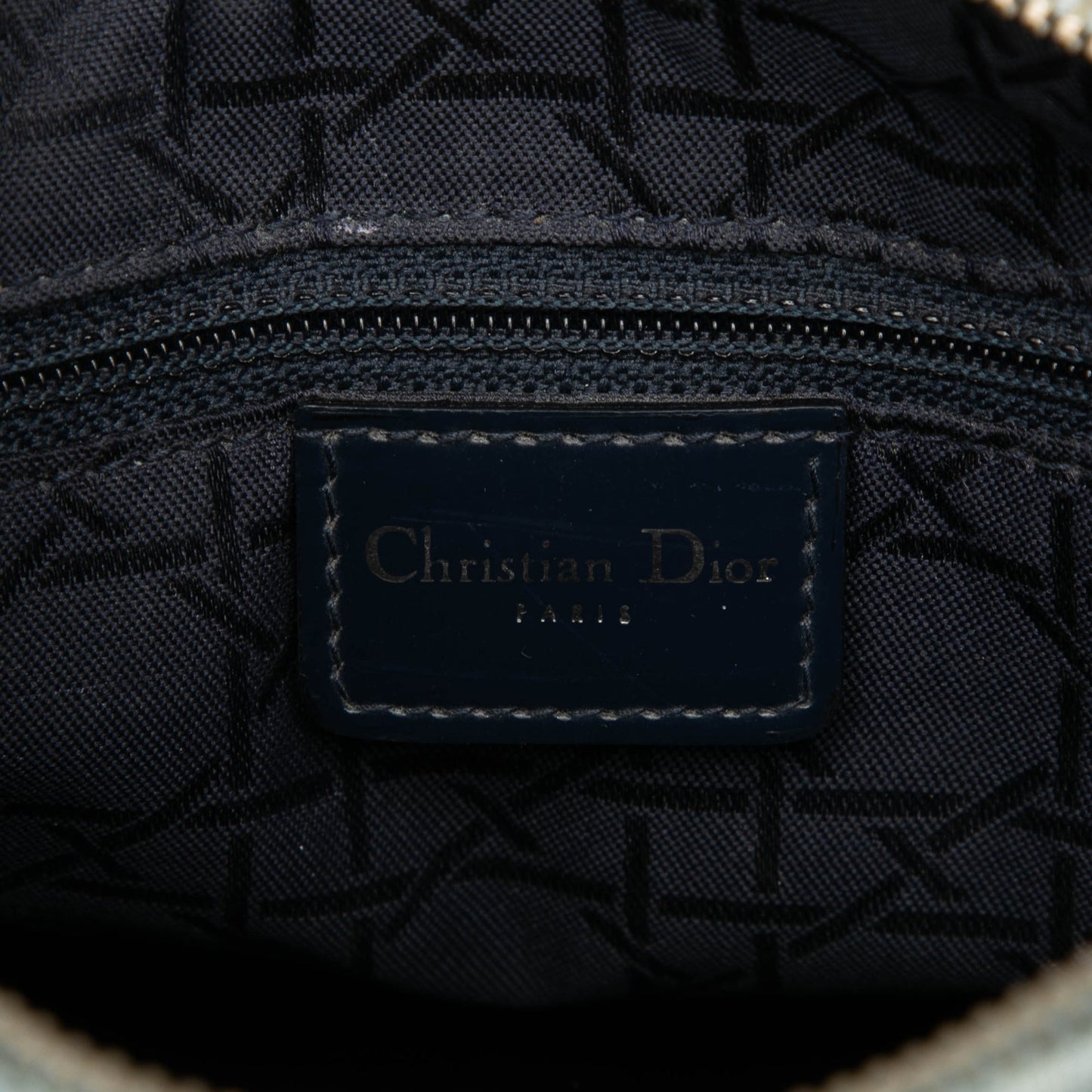 Dior Medium Denim Cannage Acrylic Handles Lady Dior