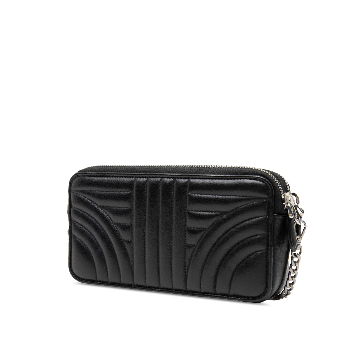 Prada Mini Soft Calf Impunture Diagramme Double Zip Crossbody