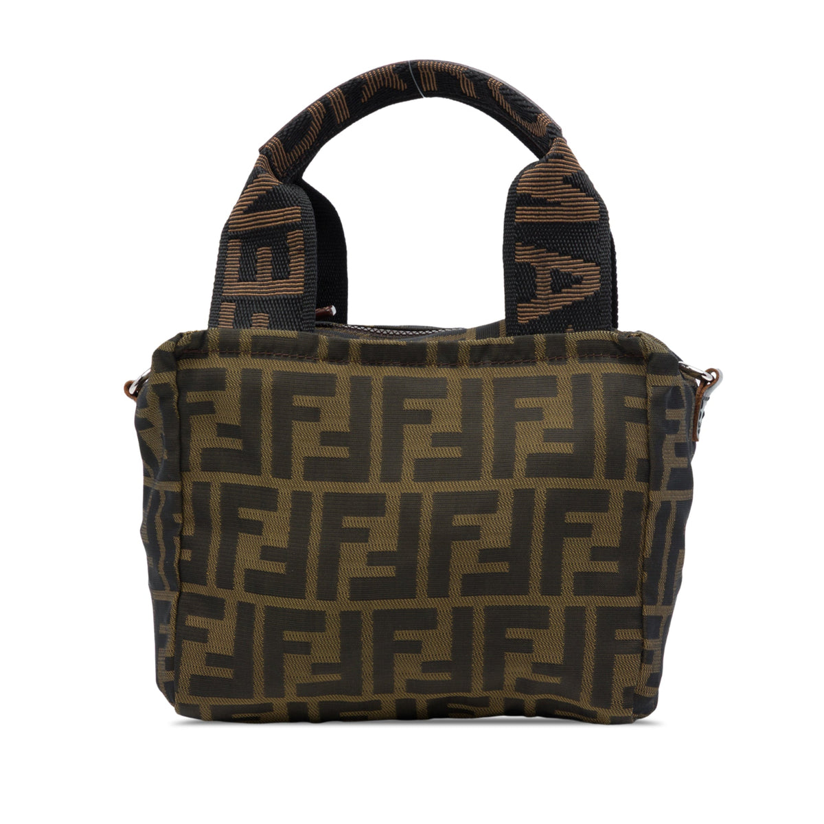 Fendi Mini Zucca Canvas Satchel — Brown