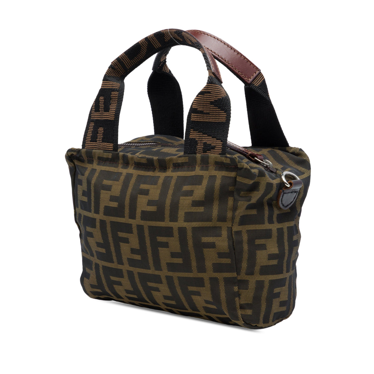Fendi Mini Zucca Canvas Satchel — Brown