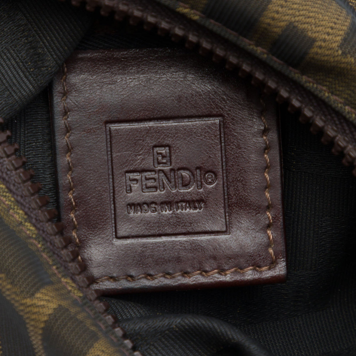 Fendi Mini Zucca Canvas Satchel — Brown