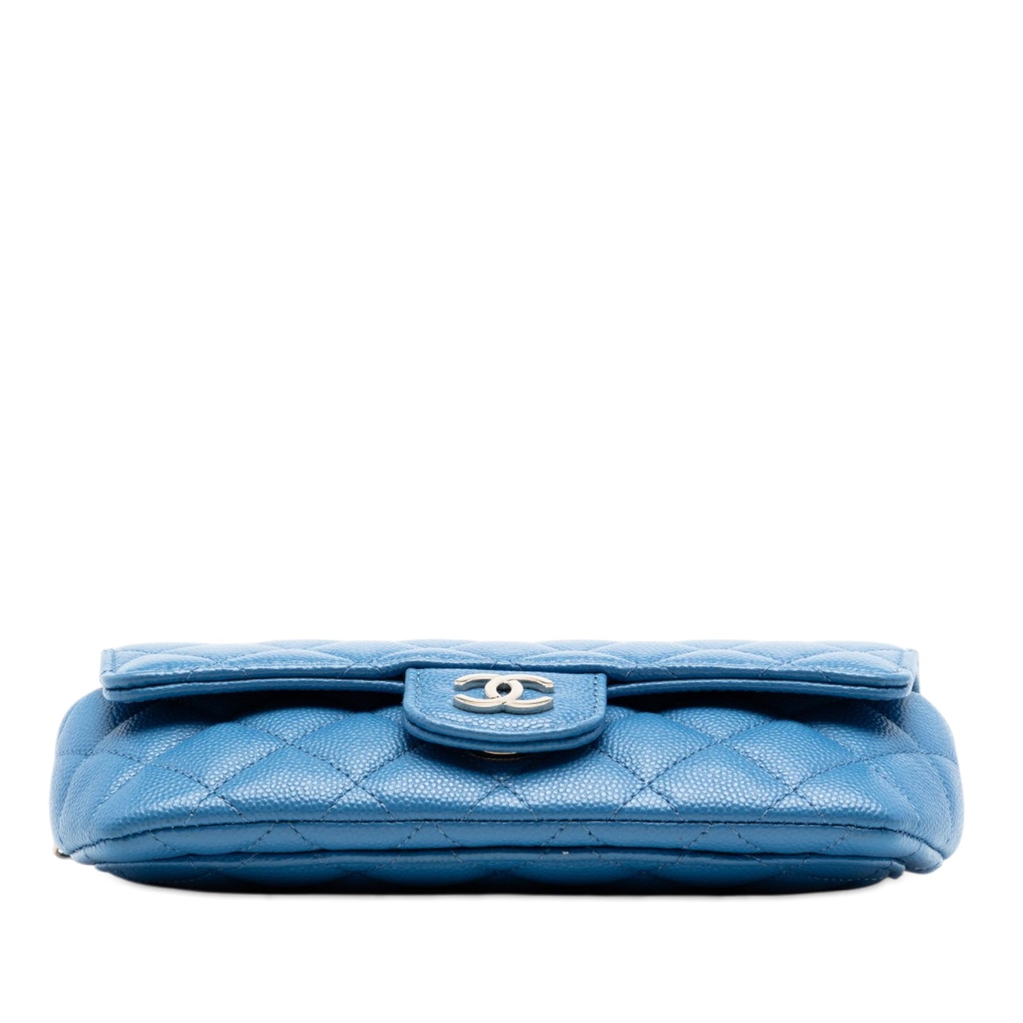 Chanel CC Quilted Caviar Sunglasses Case with Chain