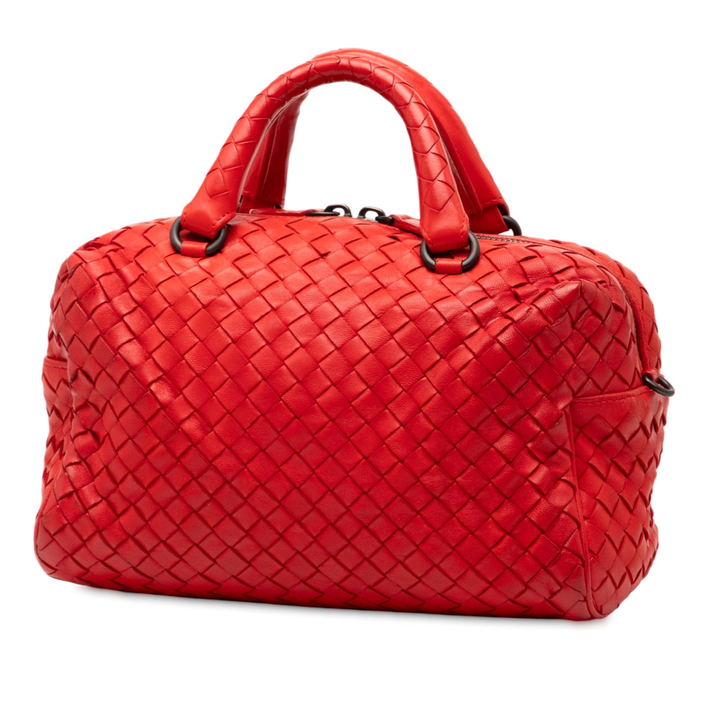 Bottega Veneta Mini Nappa Intrecciato Boston Bag