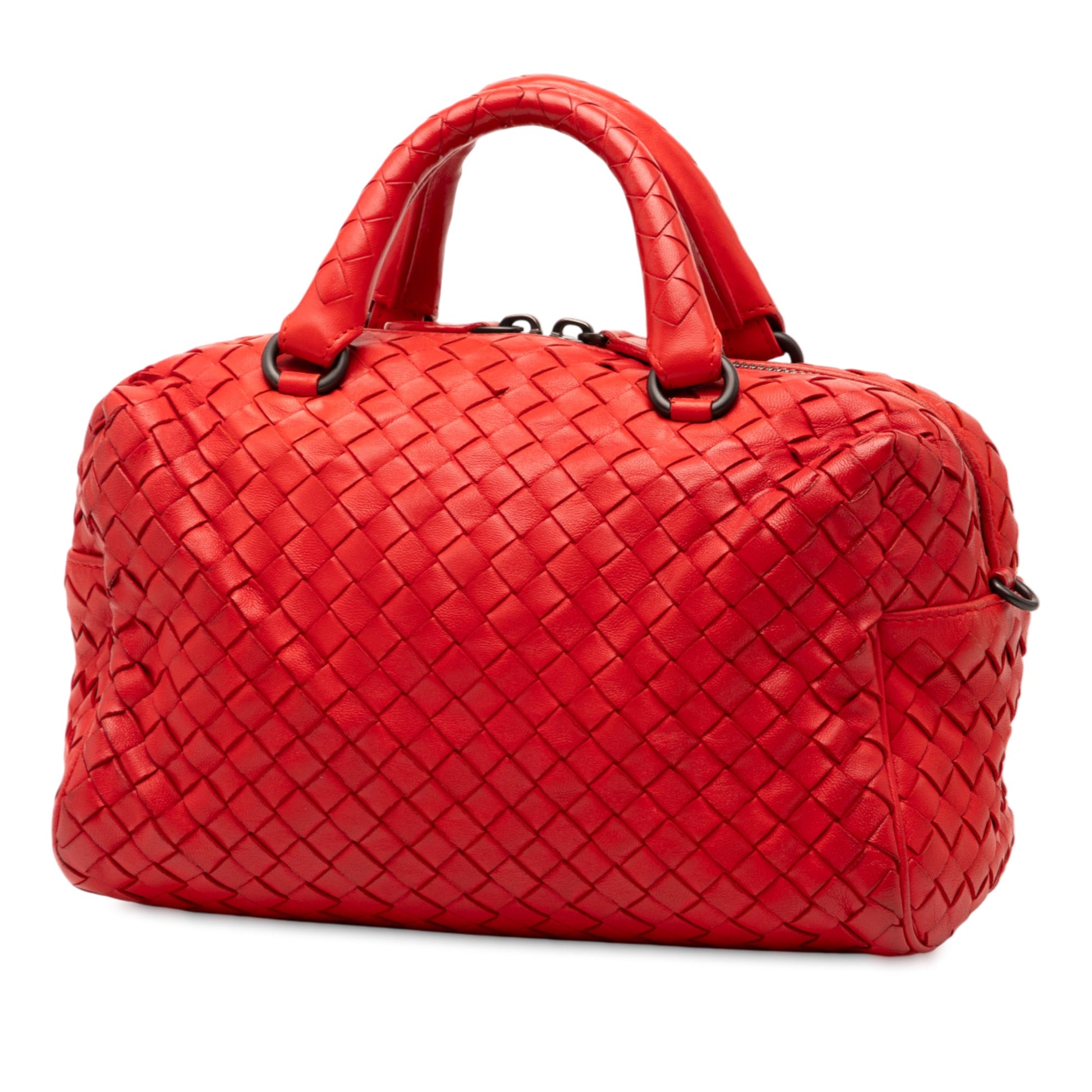 Bottega Veneta Mini Nappa Intrecciato Boston Bag