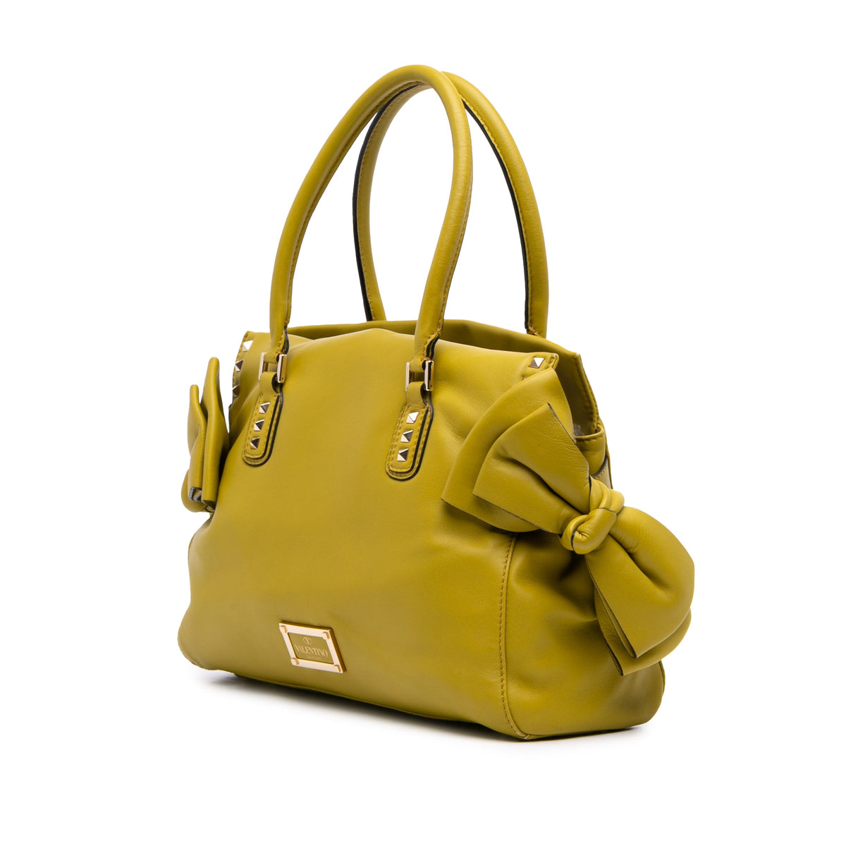 Valentino Leather Rockstud Bow Tote