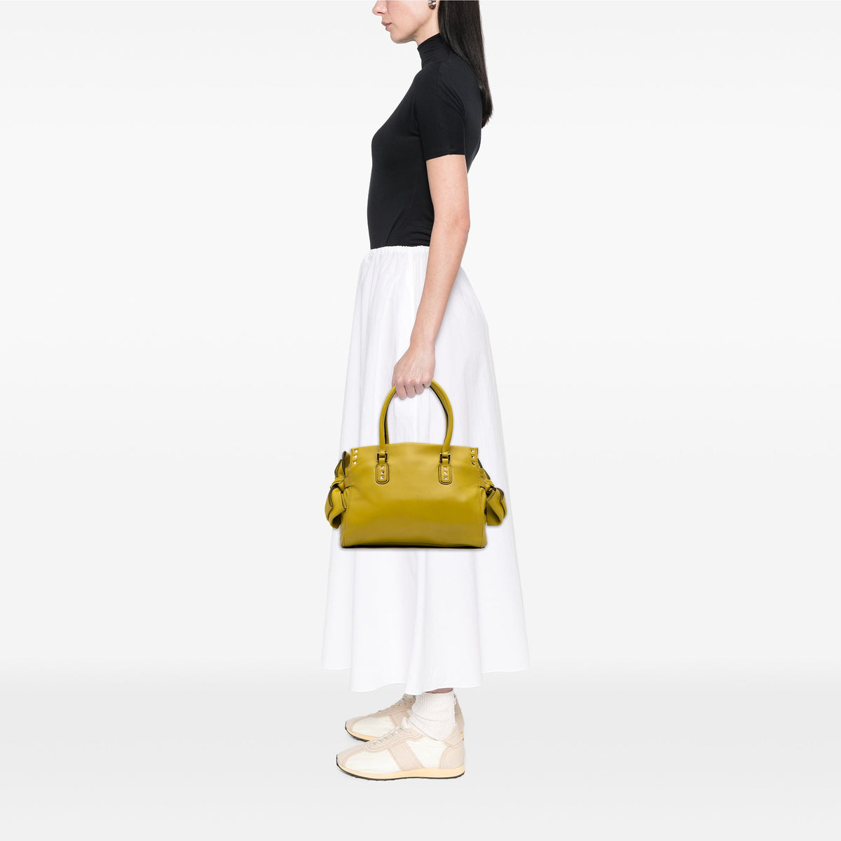 Valentino Leather Rockstud Bow Tote