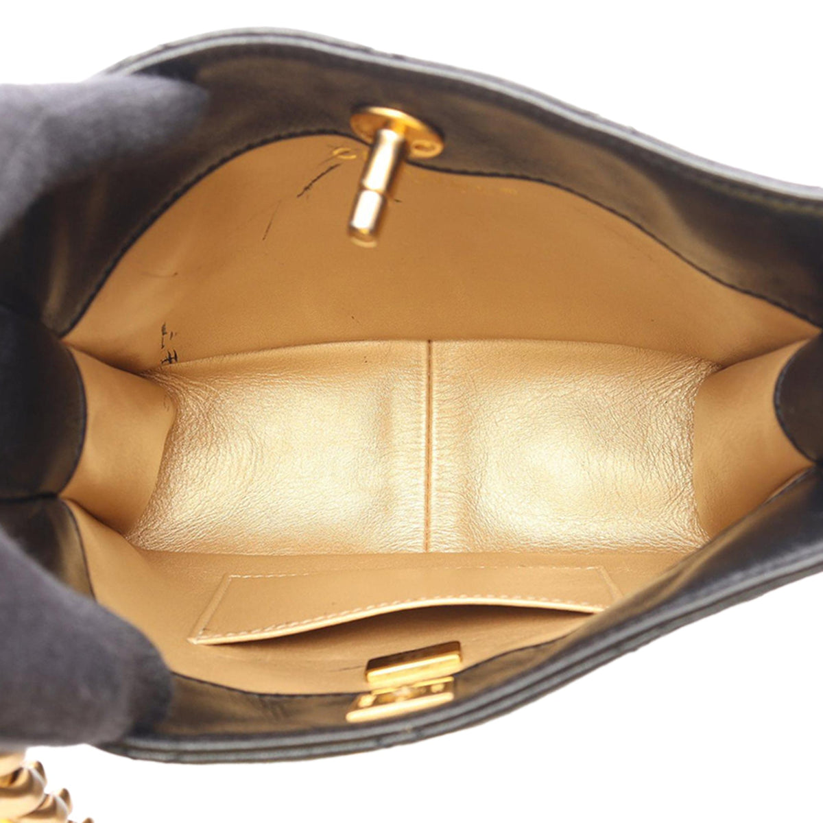 Chanel Quilted Lambskin Multi Chain Hobo — Black