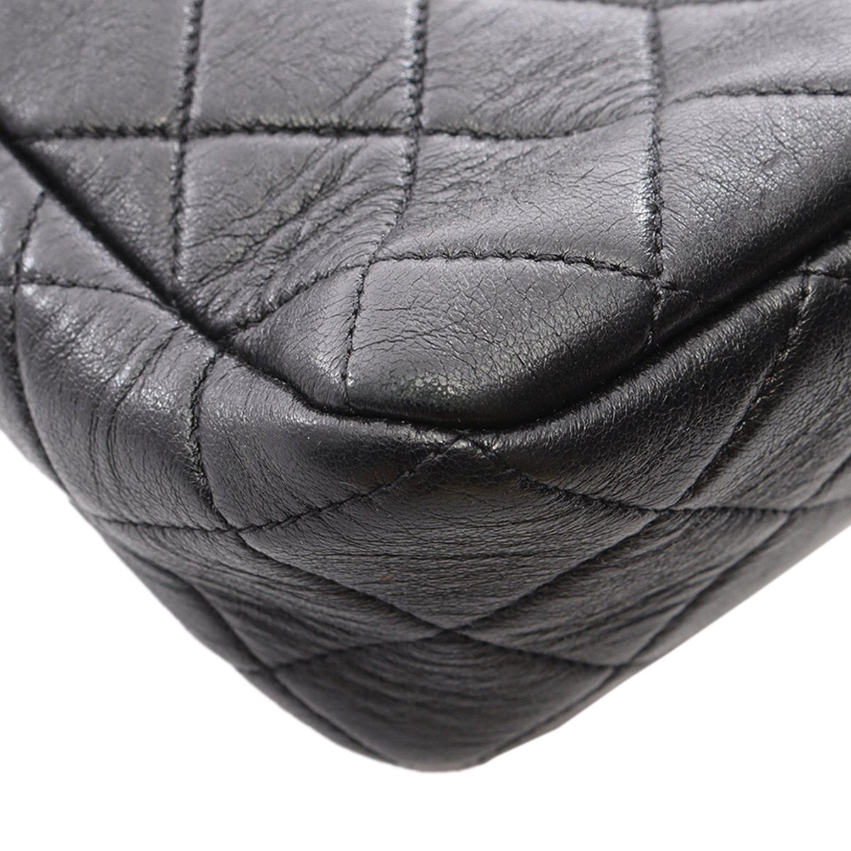 Chanel Quilted Lambskin Multi Chain Hobo — Black