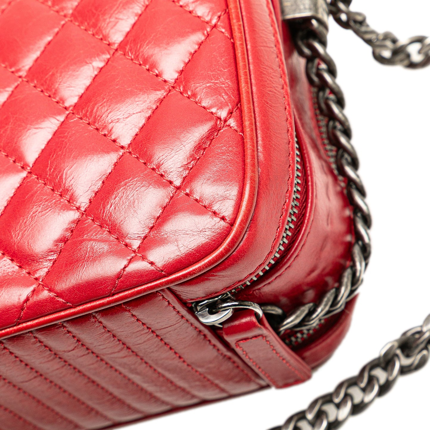 Chanel Small Quilted Glazed Calfskin Coco Boy Camera Bag