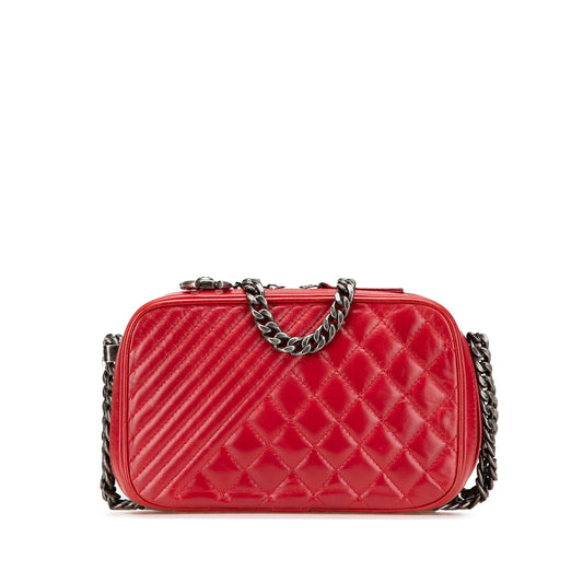 Chanel Small Quilted Glazed Calfskin Coco Boy Camera Bag