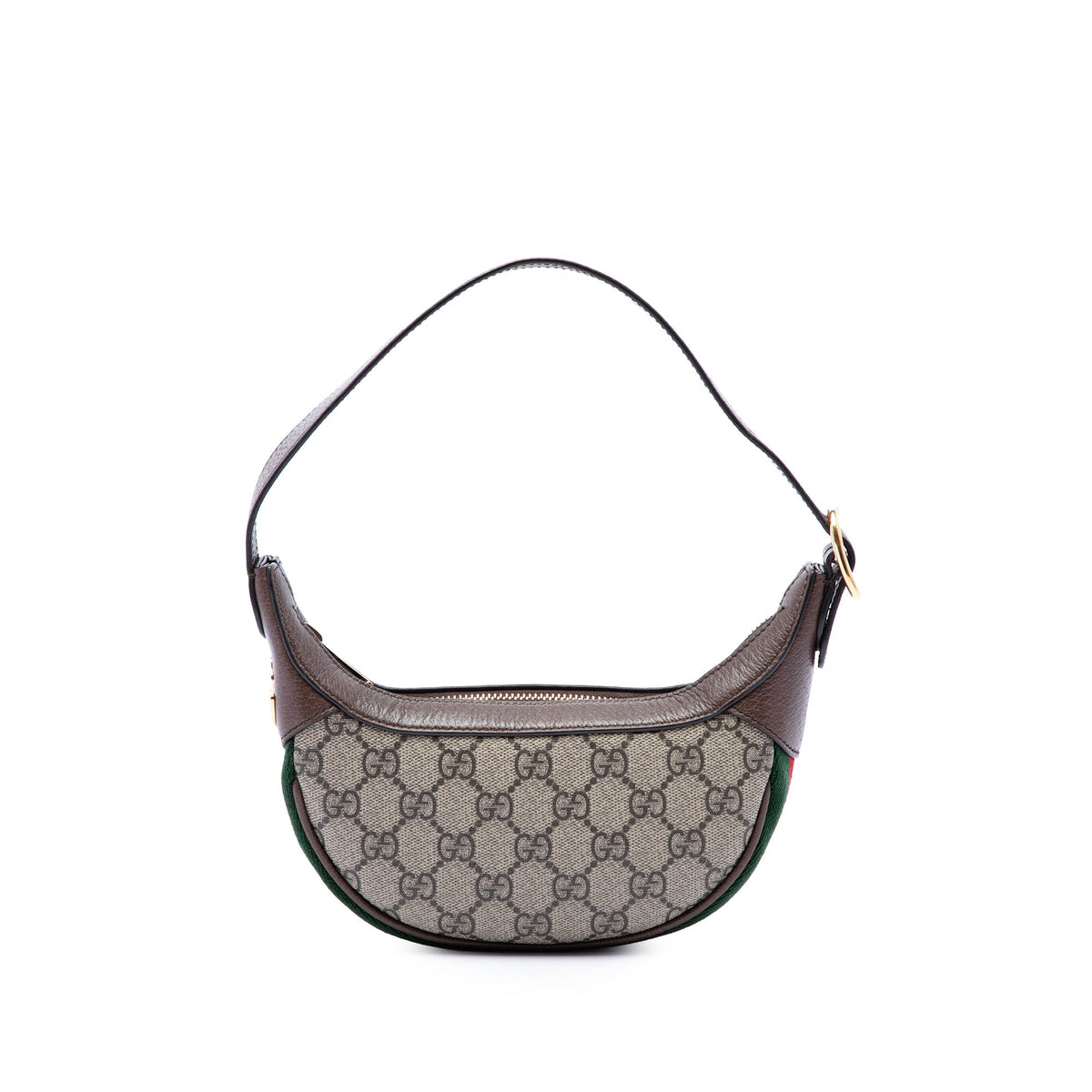 Gucci Mini GG Supreme Web Ophidia Shoulder Bag — Beige