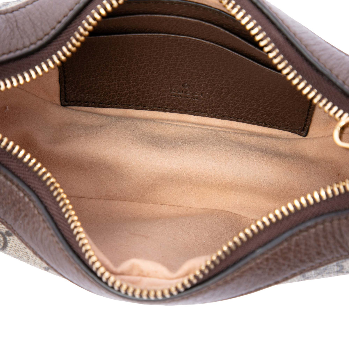 Gucci Mini GG Supreme Web Ophidia Shoulder Bag — Beige
