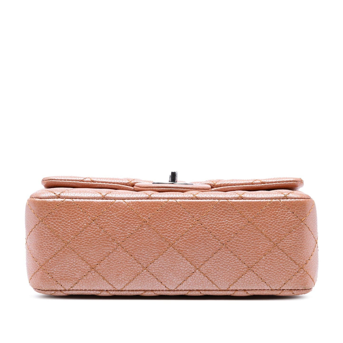 Chanel Mini Rectangular Classic Metallic Caviar Single Flap