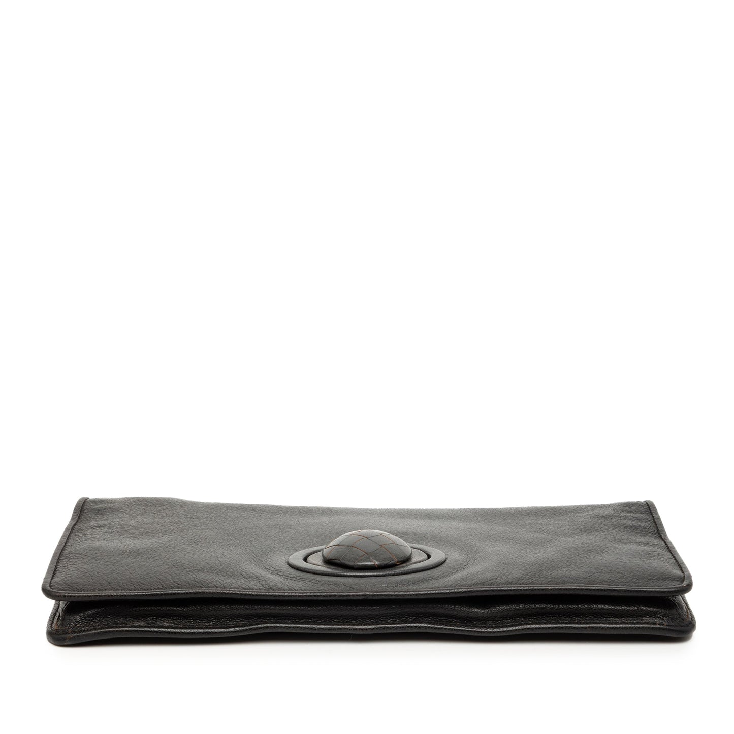 Bottega Veneta Leather Turn Lock Clutch